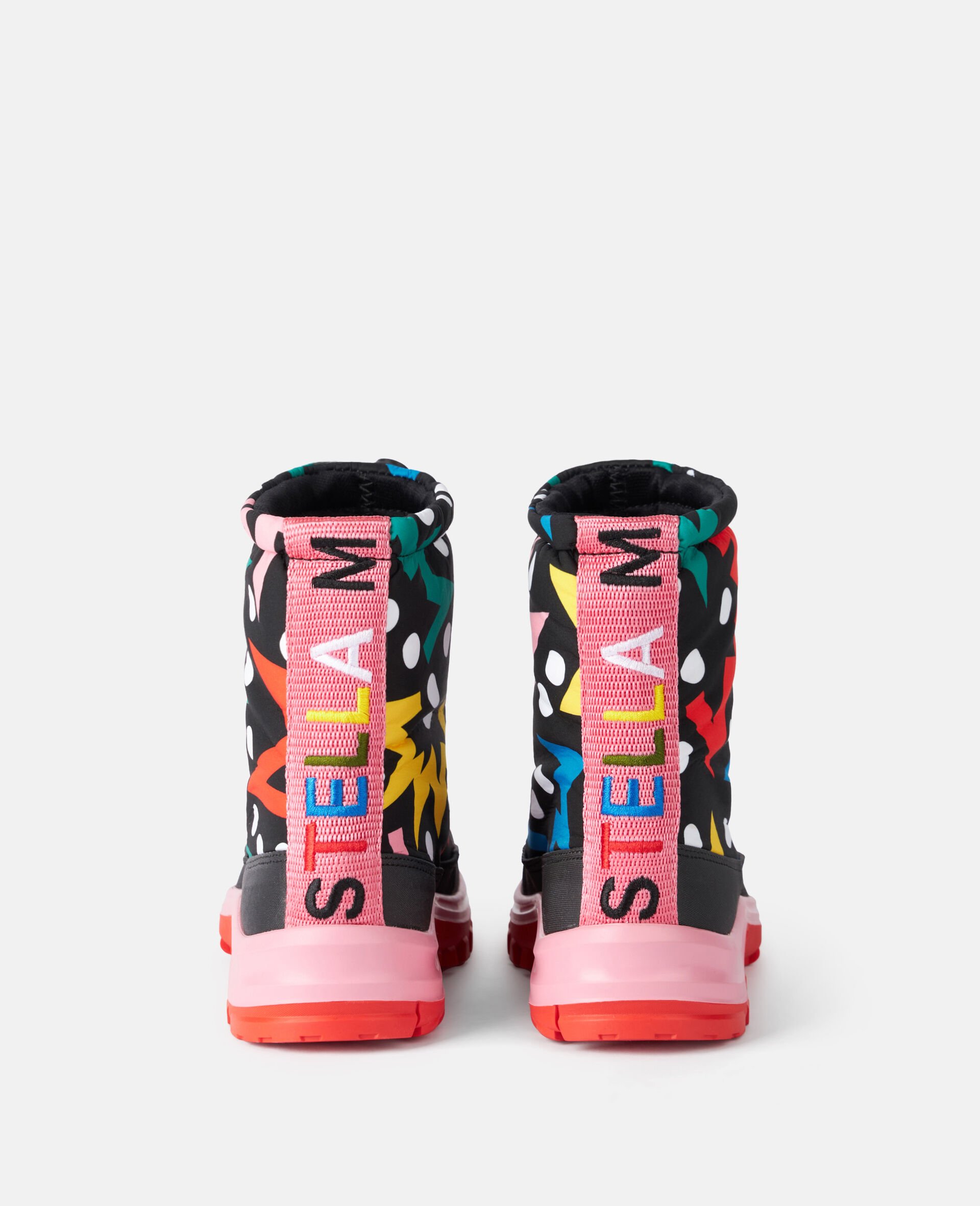 Starburst Print Padded Wellies-Multicolour-large Starburst Print Padded Wellies-Multicolour-large image number 2