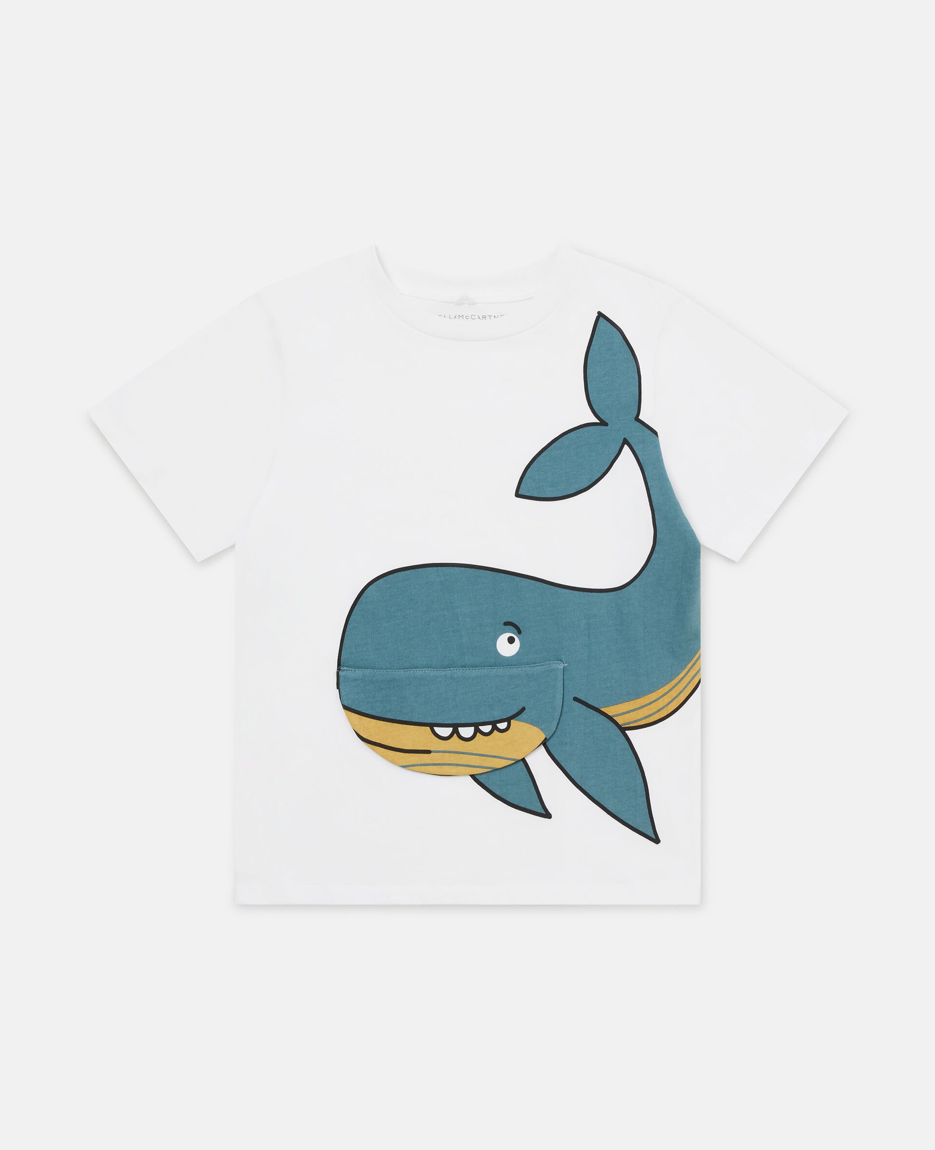 Whale Graphic Short Sleeve T-Shirt-White-medium