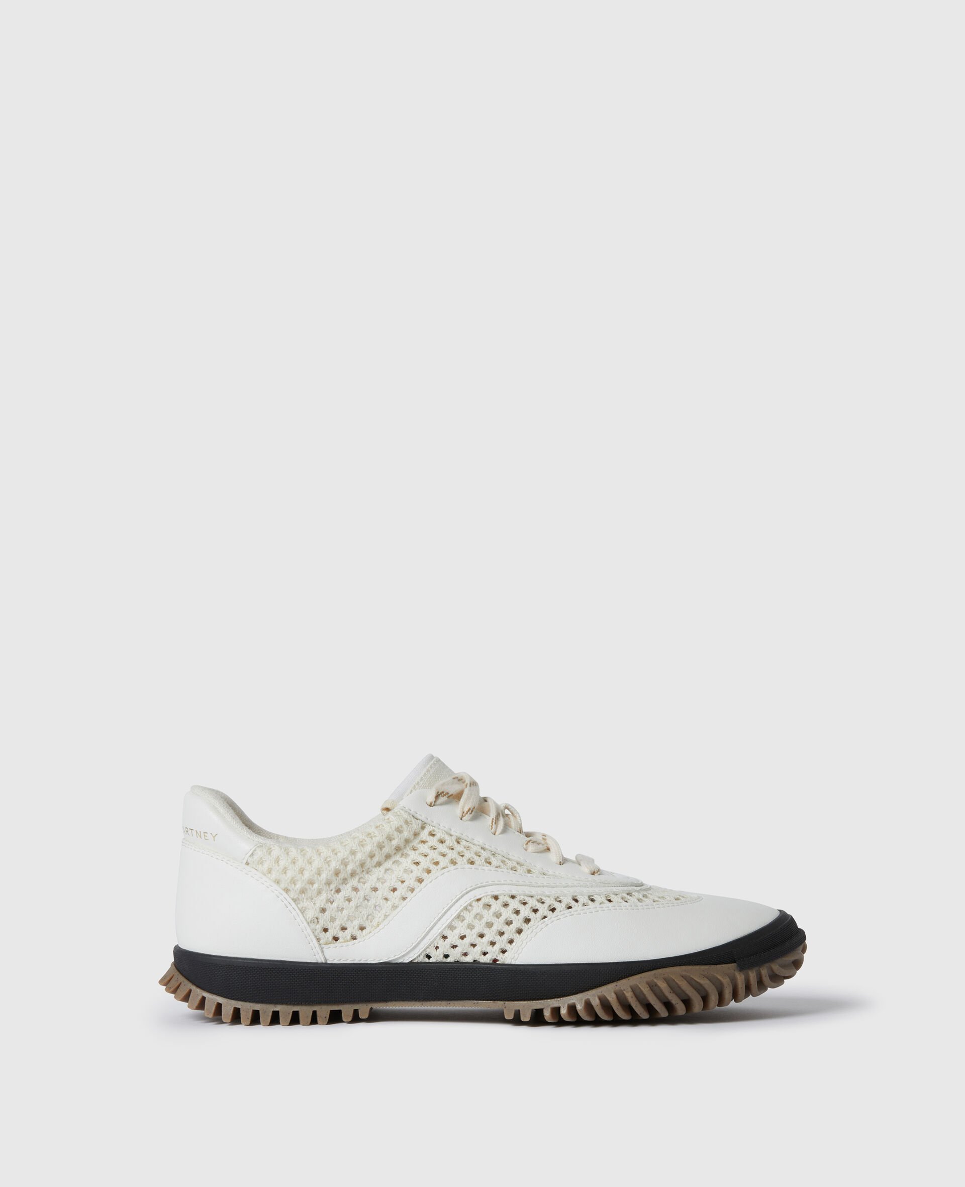S-Wave Sport Mesh Paneled Sneakers-White-medium
