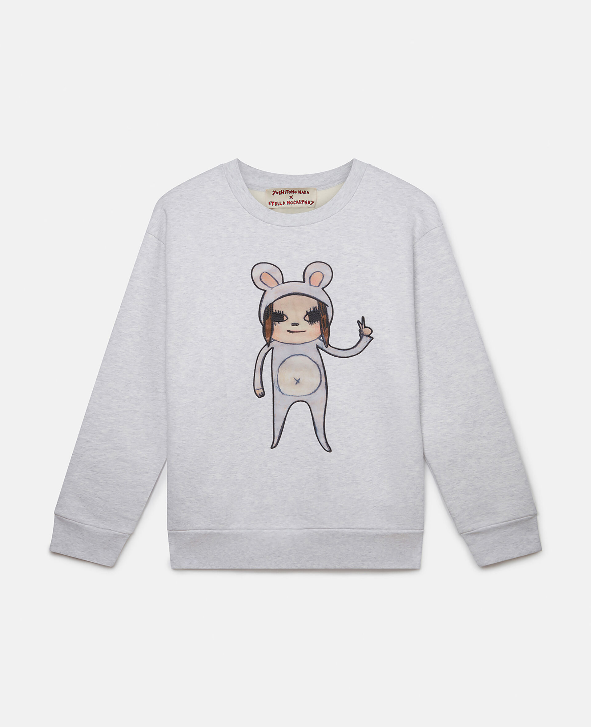 Untitled Bunny Girl Embroidered Sweatshirt-Grey-large image number 0