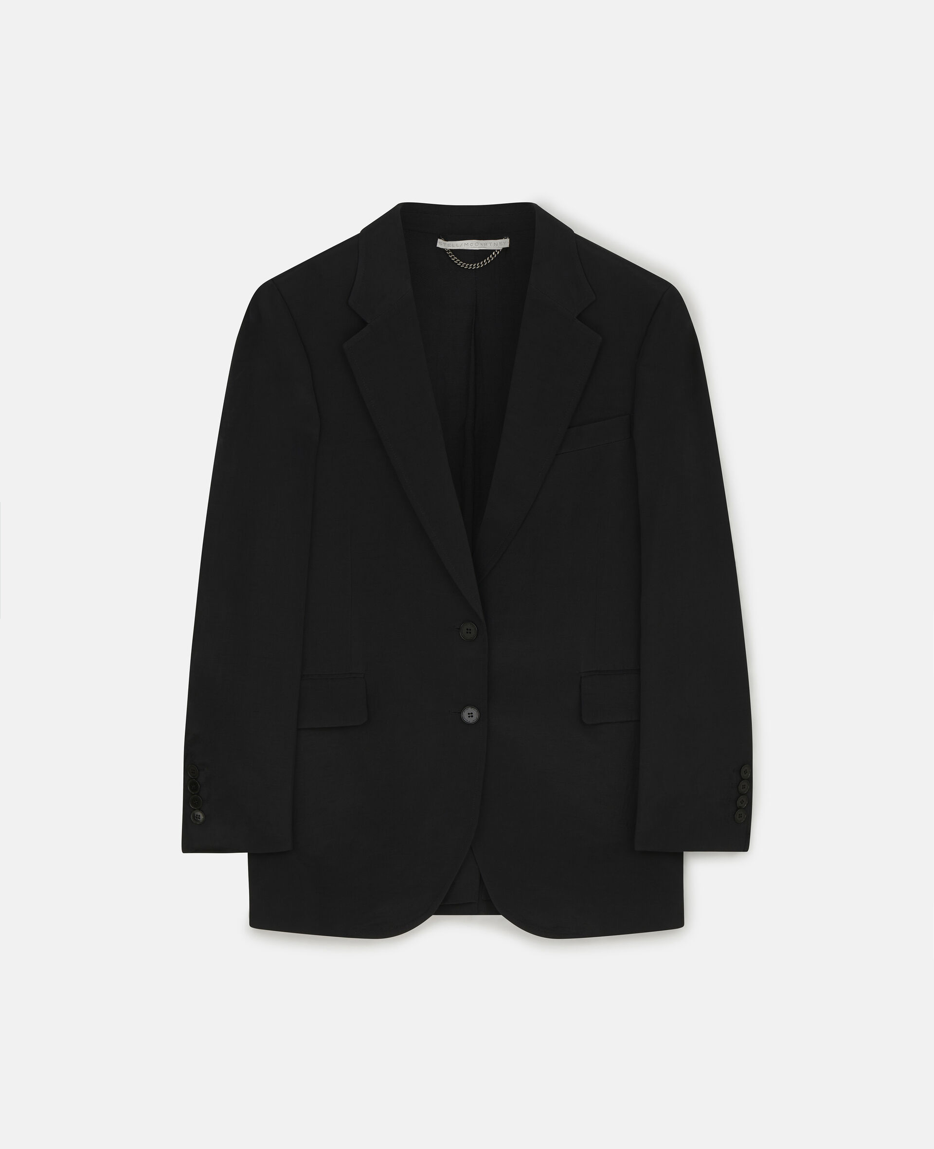 Tailored Twill Jacket-Black-large