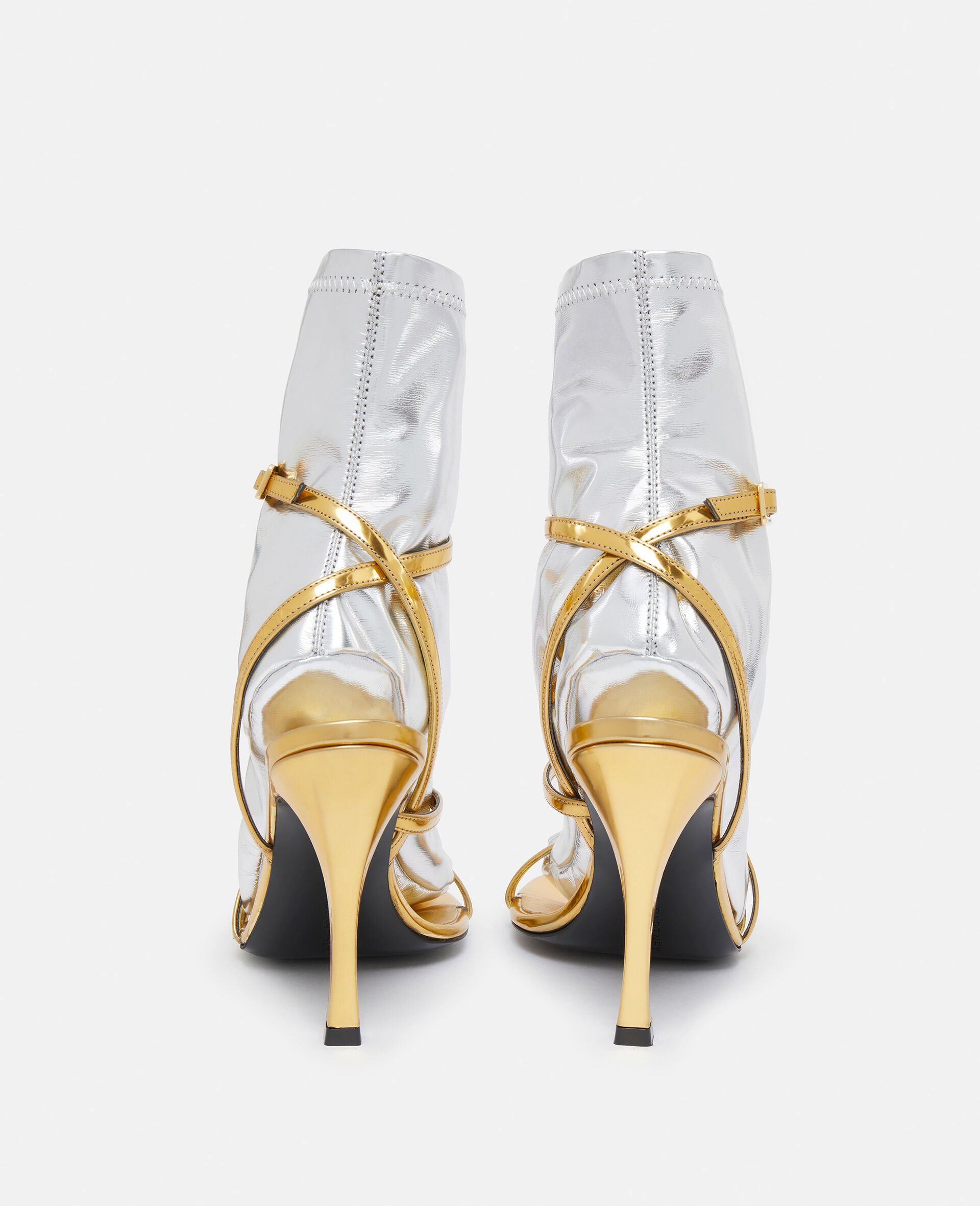 Bottes à talons style chaussettes double chrome-Multicoloured-large image number 2