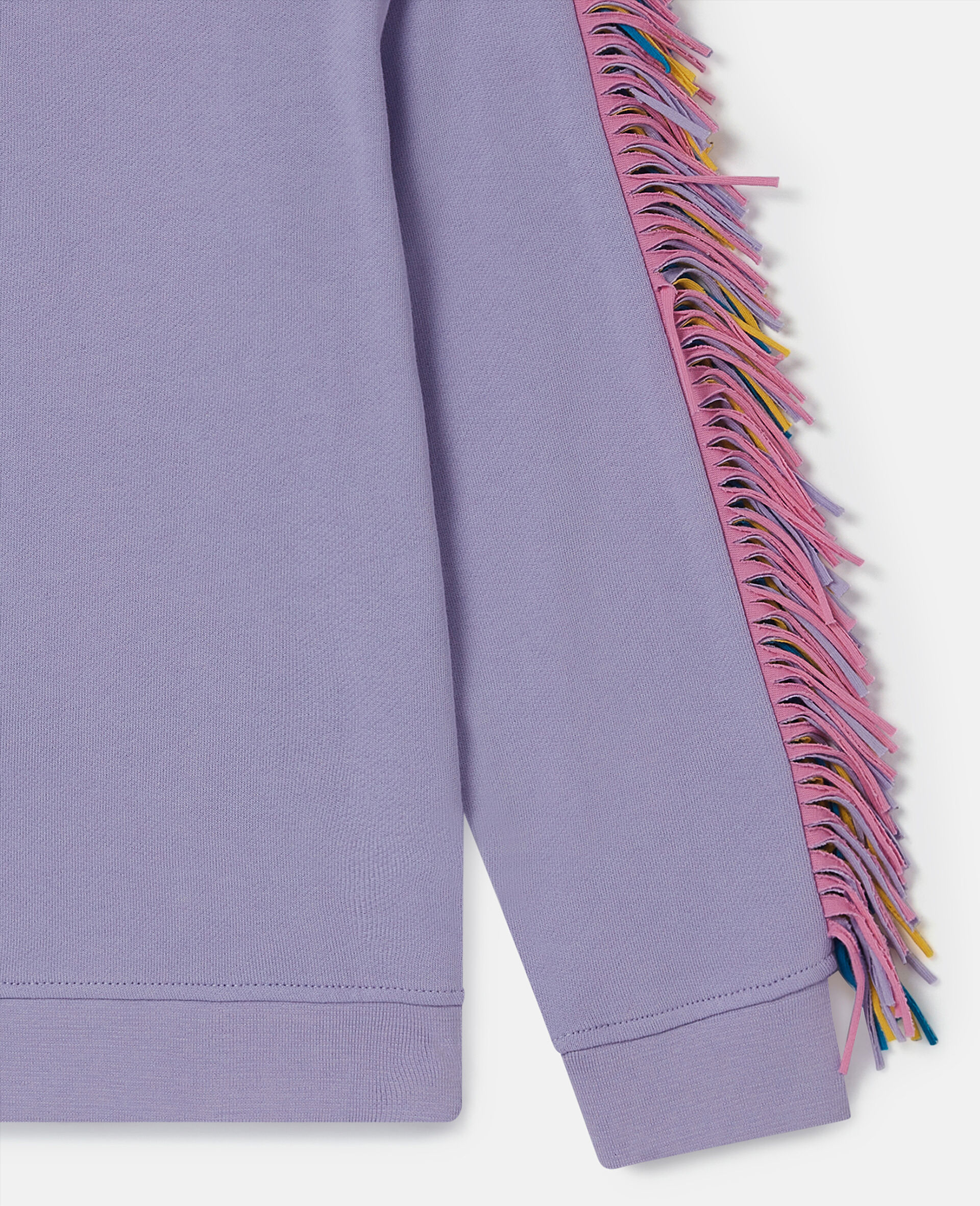 Star Graphic Fringed Sweatshirt-Purple-large image number 3
