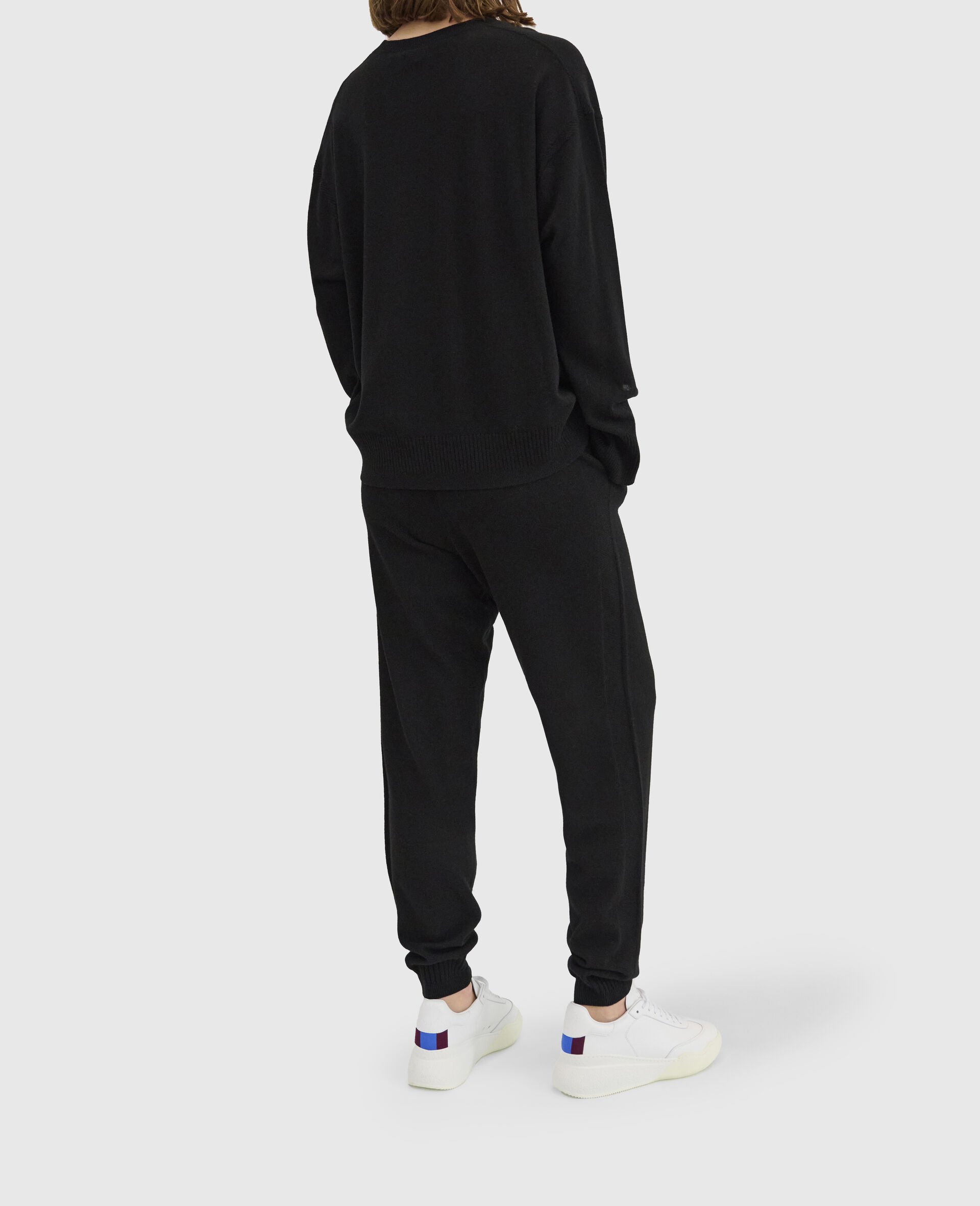 Mid-Rise Tapered Joggers-Black-large Mid-Rise Tapered Joggers-Black-large image number 3