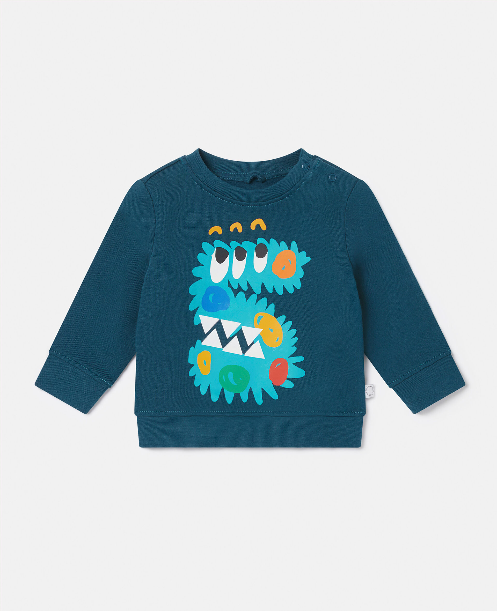 Langarmshirt mit Monster S-Blau-large image number 0