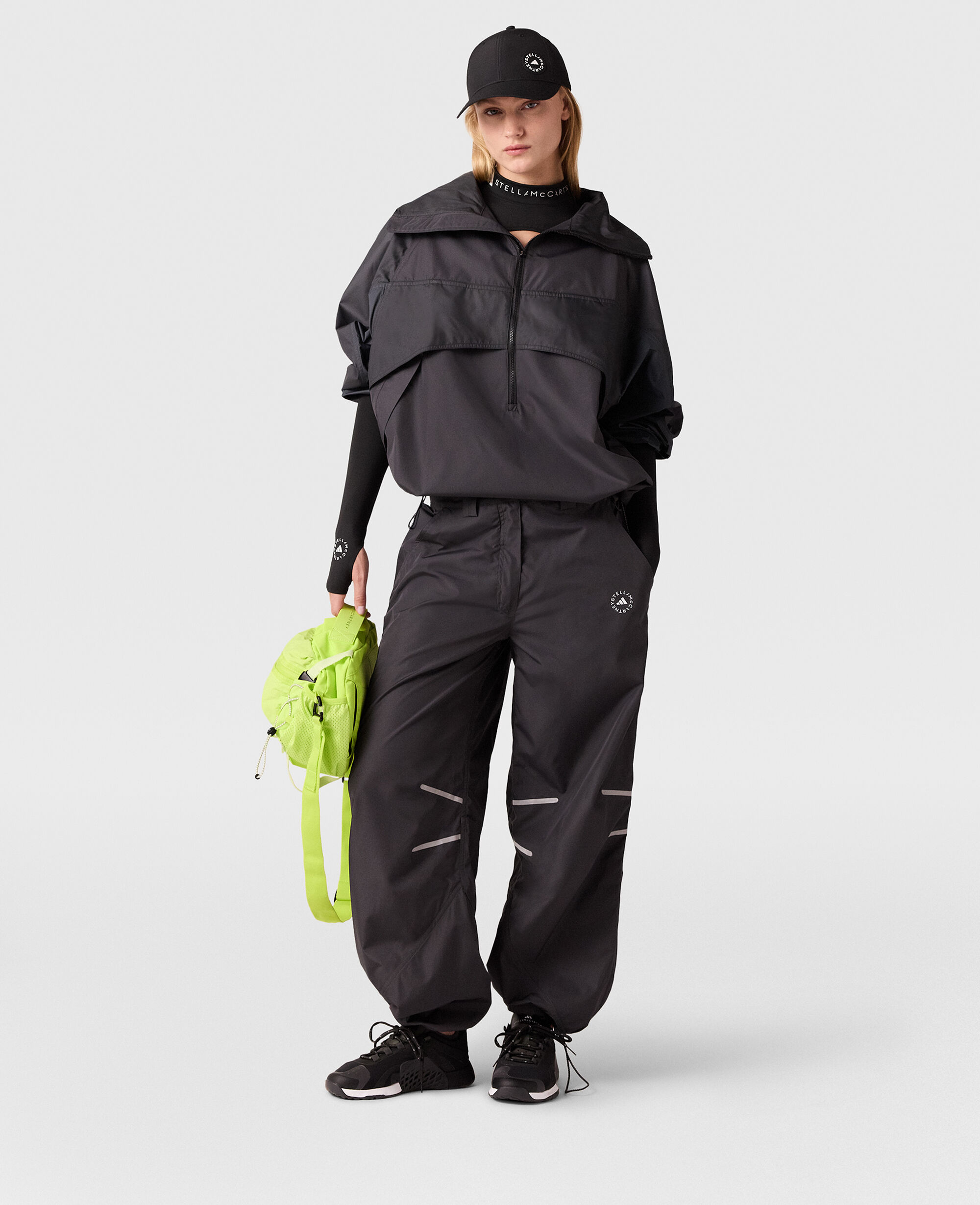 Women Black TrueNature Half-Zip Jacket | Stella McCartney LU