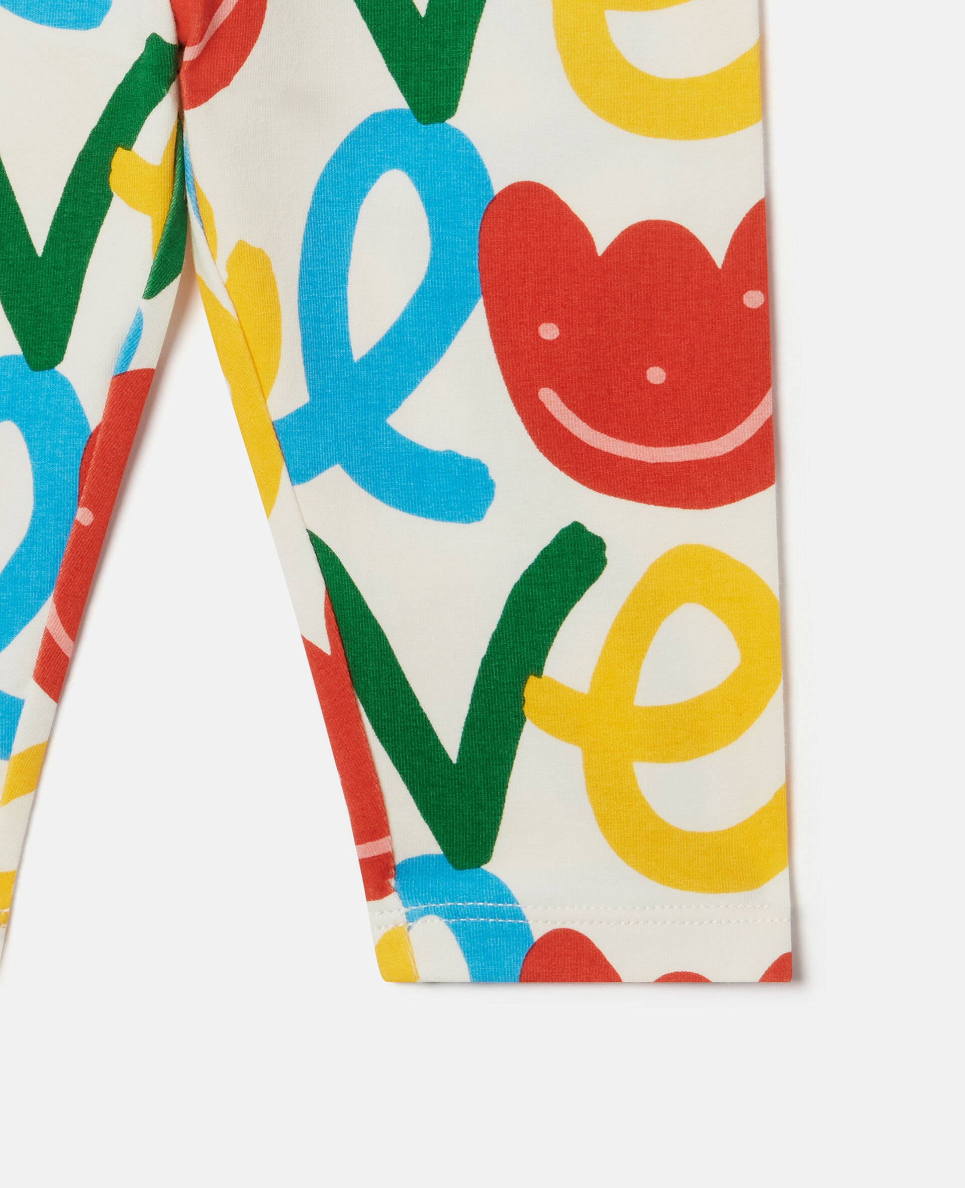 All-Over Love Print Leggings-White-large image number 3