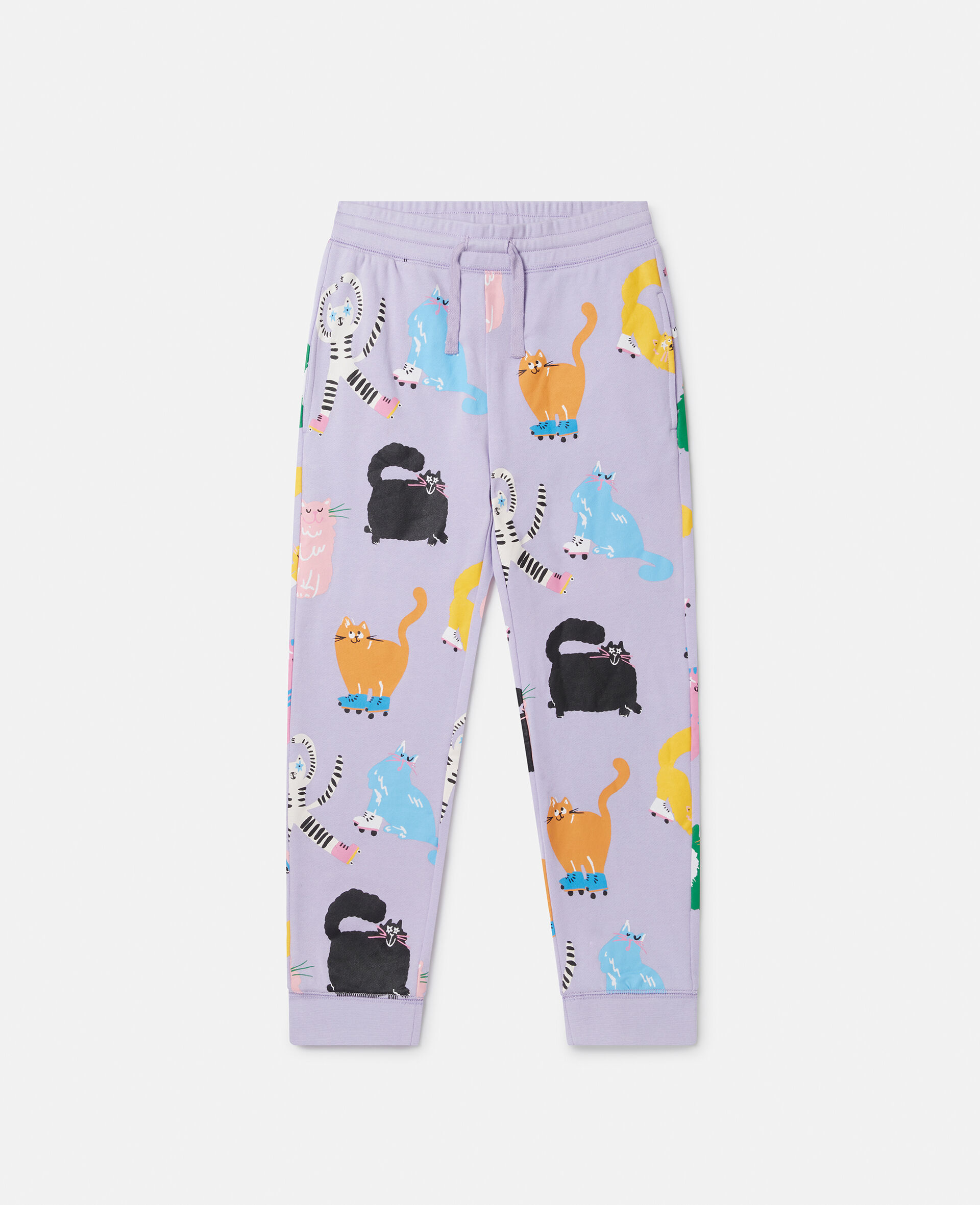 Jogginghose mit Katzen-Print-Purple-large image number 0