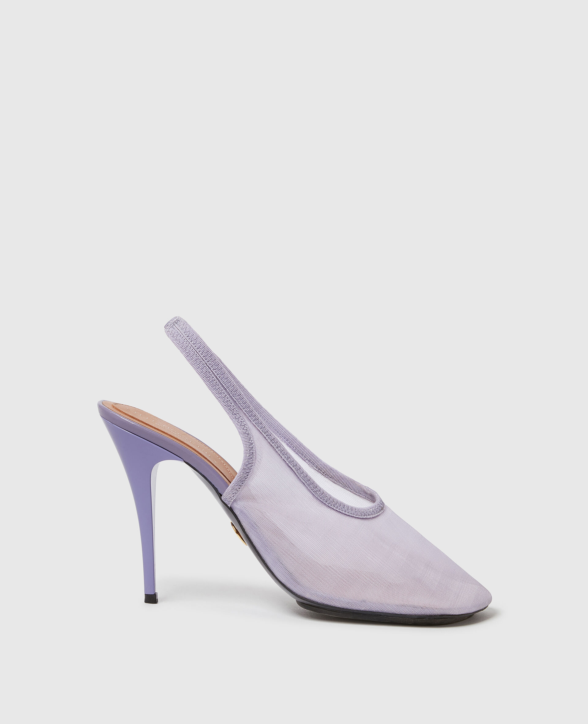 Slingback Stretch Mesh Pumps-Purple-medium