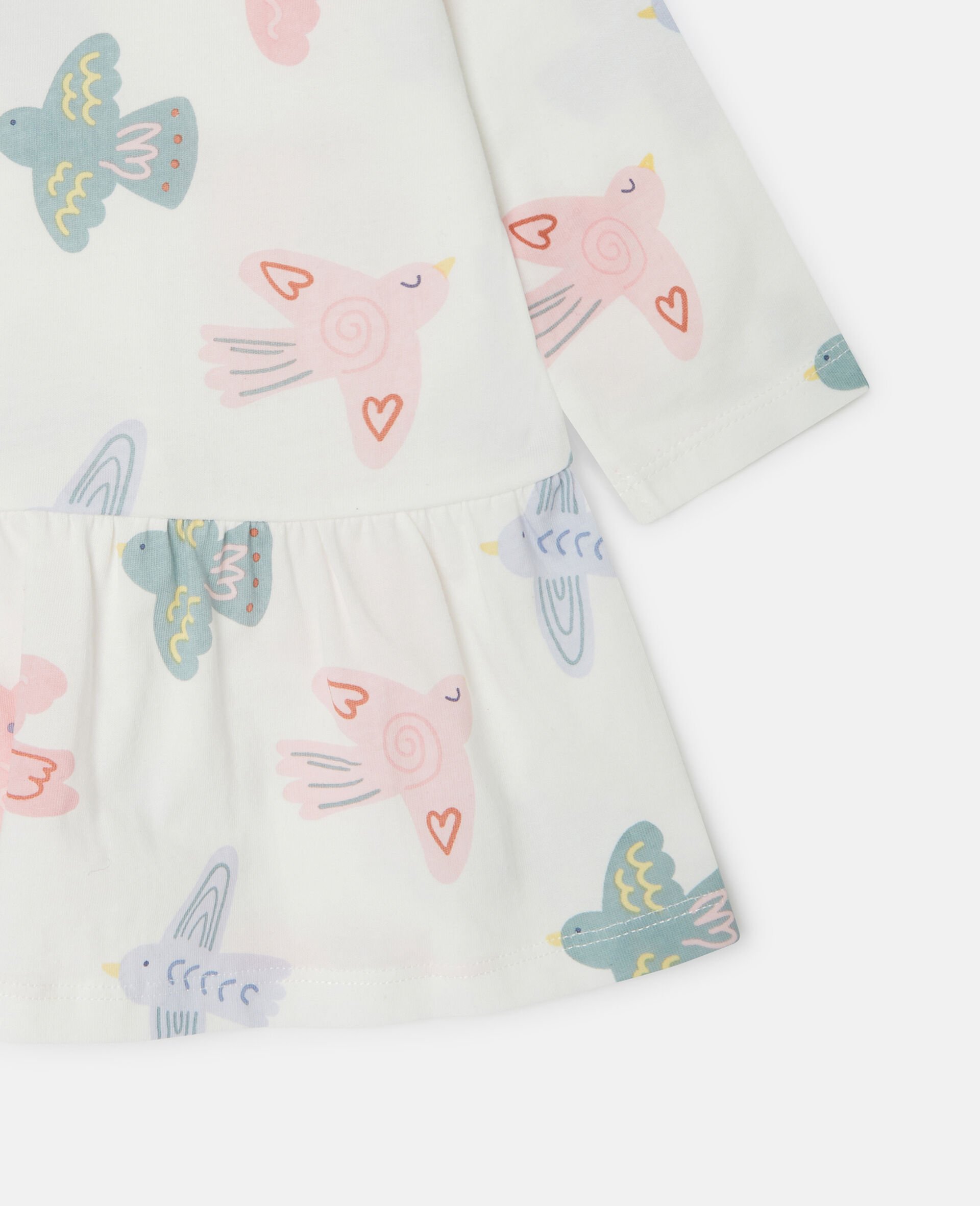 Dove Print Long-Sleeve Dress-White-large Dove Print Long-Sleeve Dress-White-large image number 3