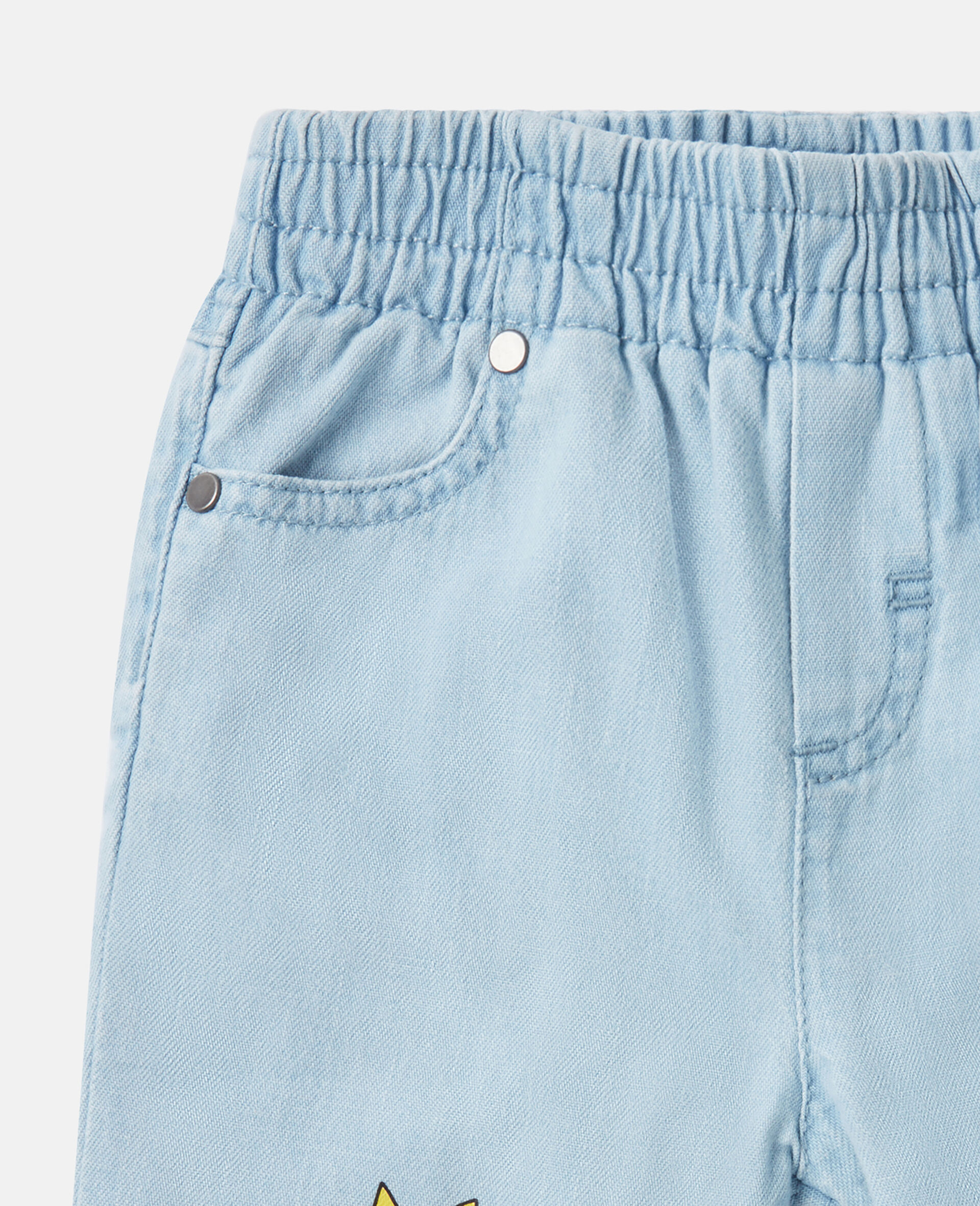 Jogginghose aus Jeans mit Earth Friends Grafik-Blau-medium Jogginghose aus Jeans mit Earth Friends Grafik-Blau-medium
