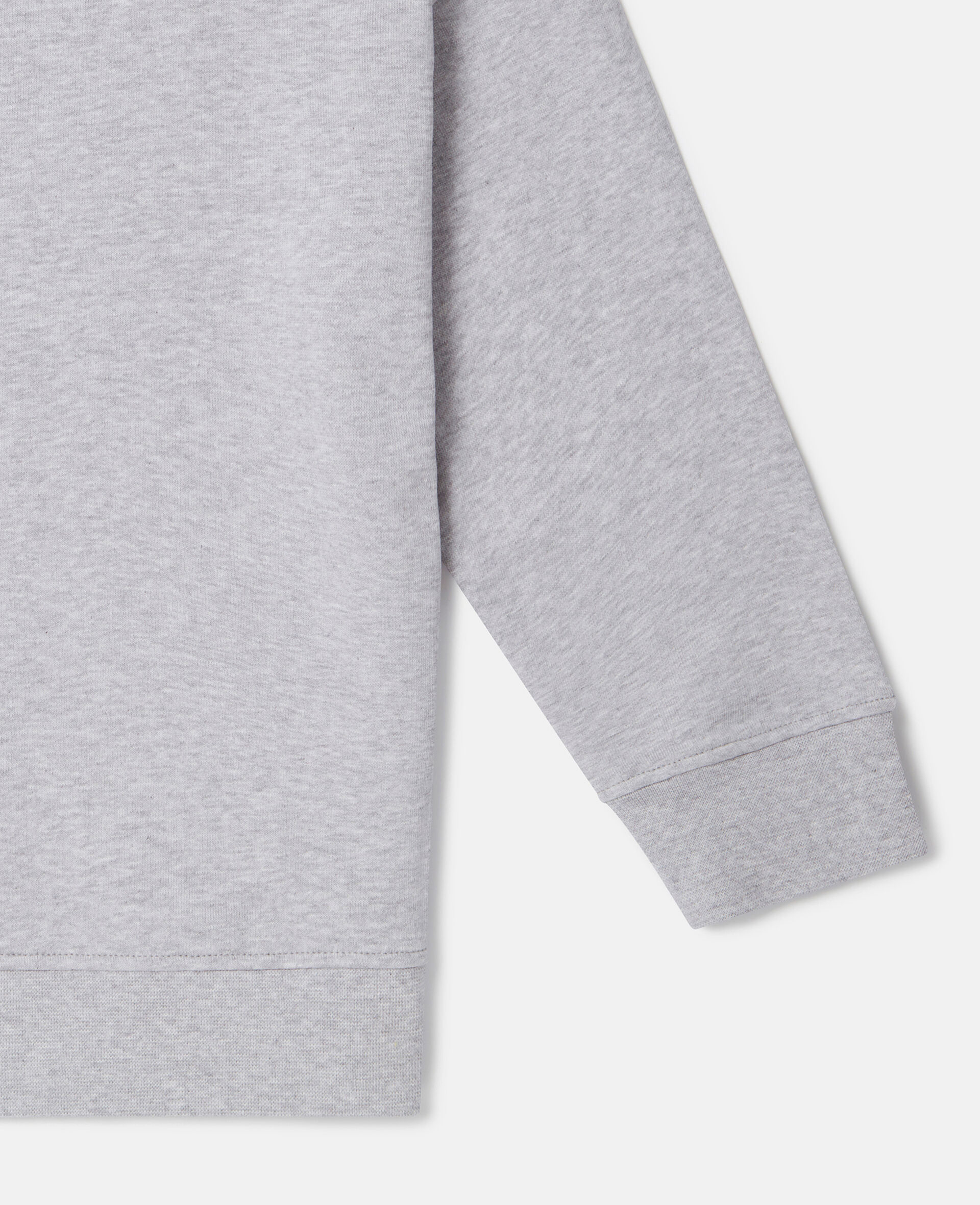 Sweat shirt à logo circulaire brodé-Gris-large image number 3