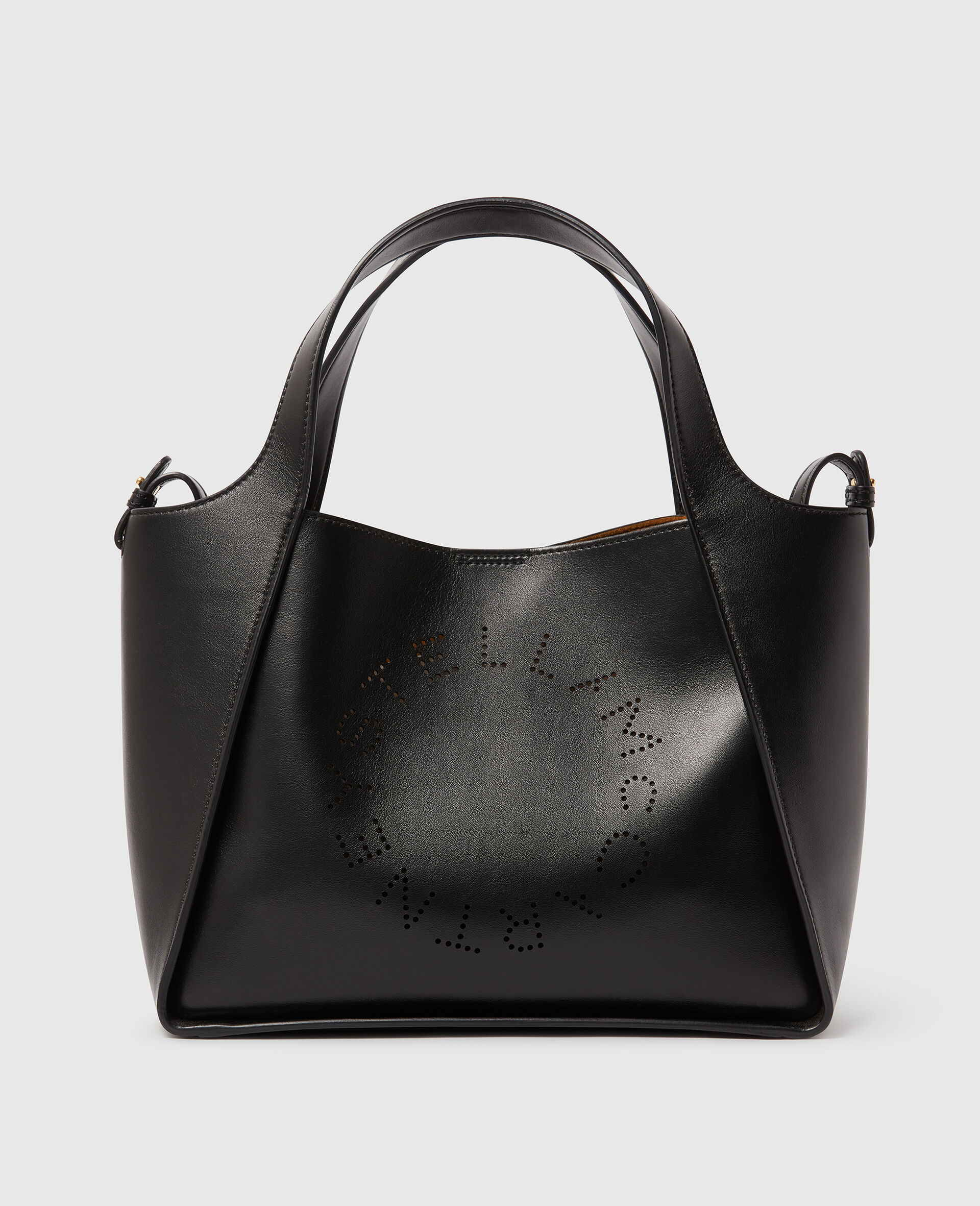 Tote a Tracolla con Logo-Nero-medium
