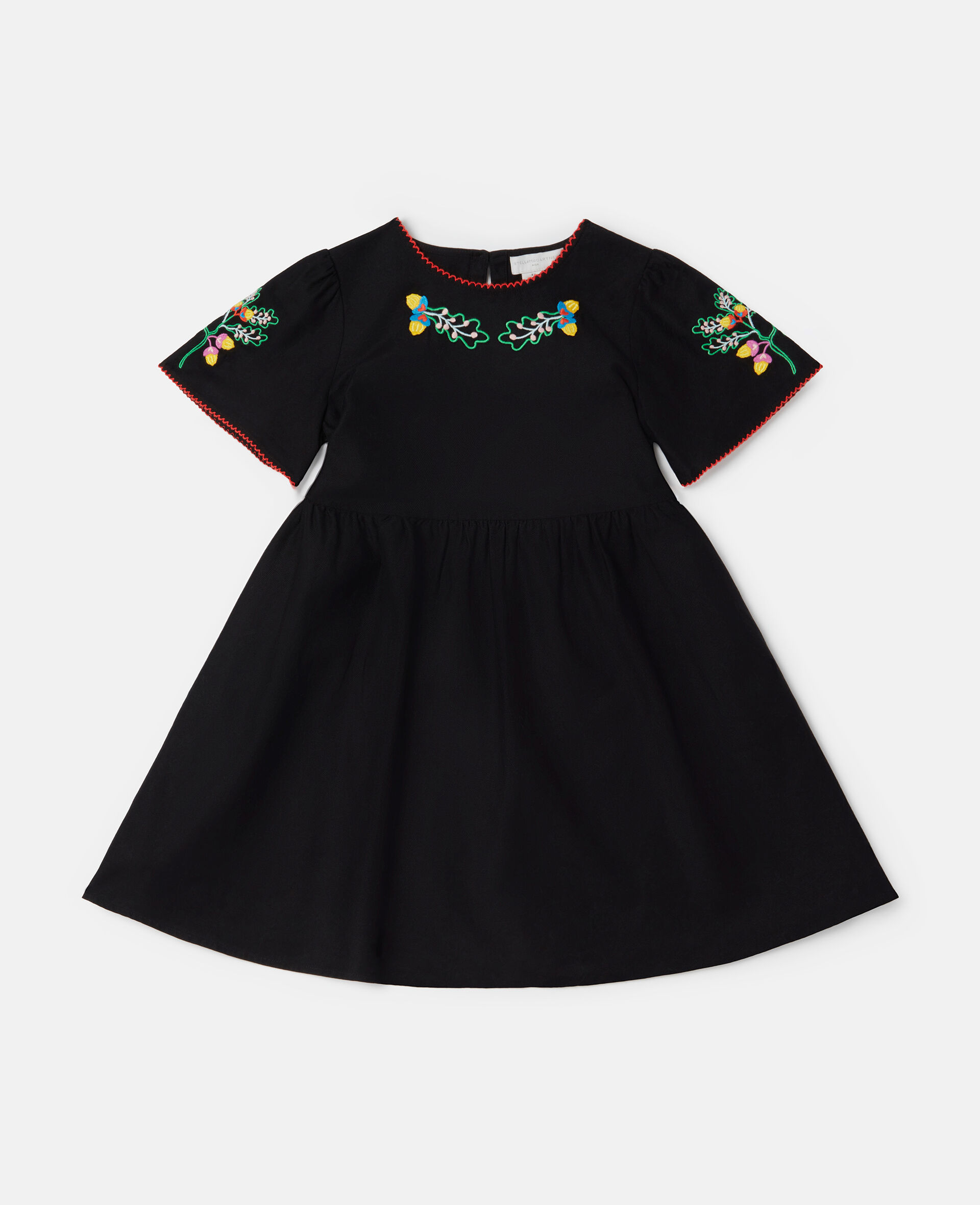 Kleid mit Folk Flower Stickerei-Schwarz-large image number 0