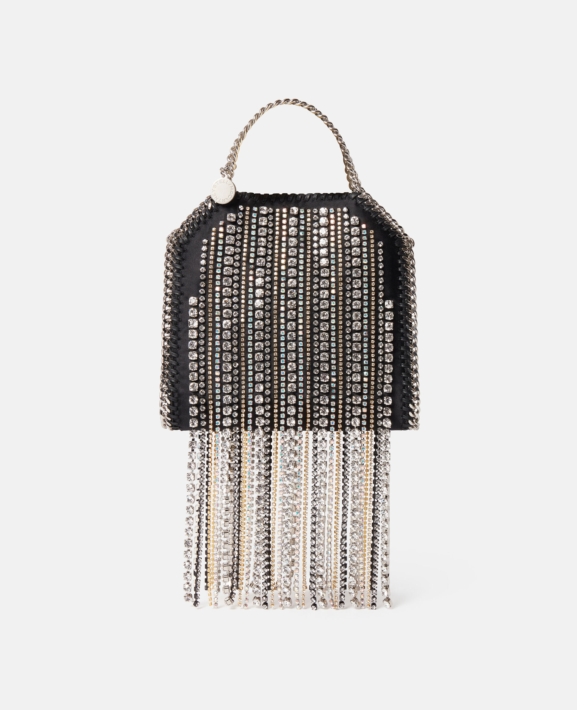 Crystal Fringe Falabella Tiny Tote Bag Limited Edition-Black-model