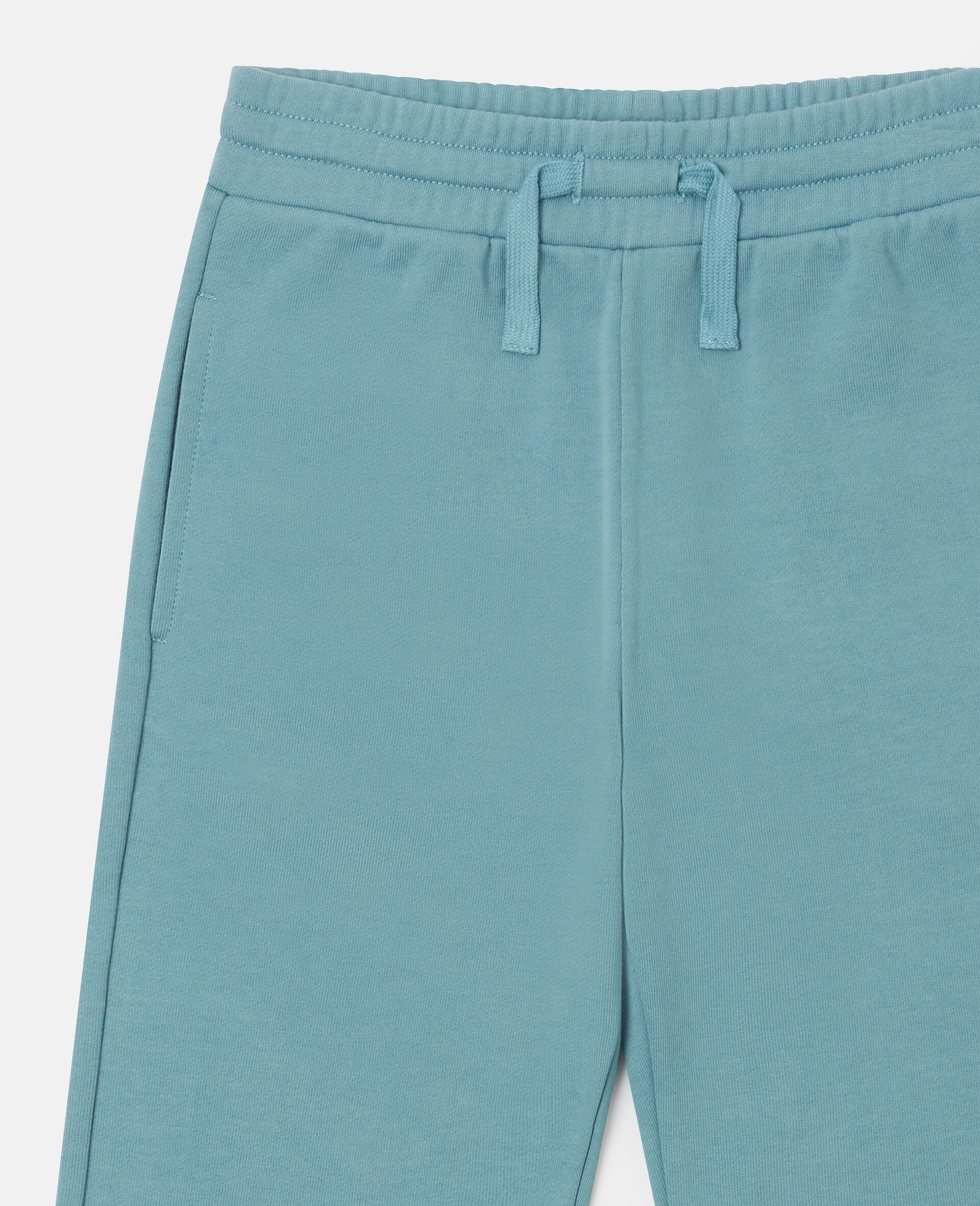 Cotton Drawstring Sweatpants -Blue-medium