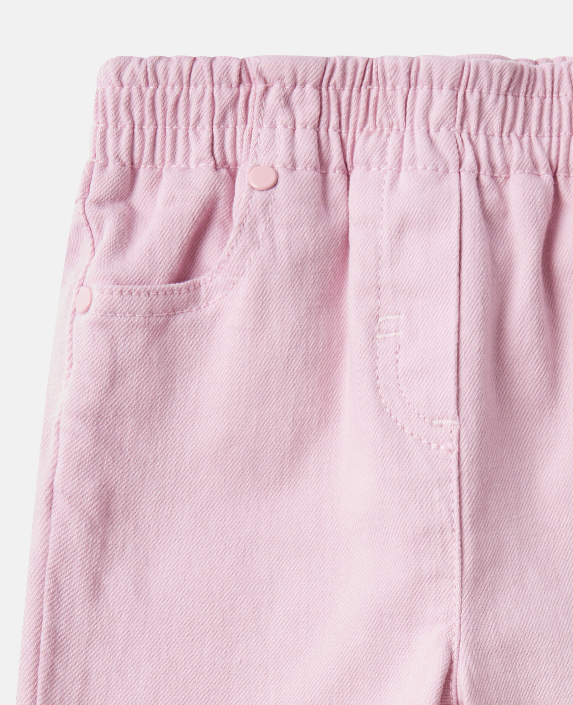 Scallop Trim Denim Jeans-Purple-medium