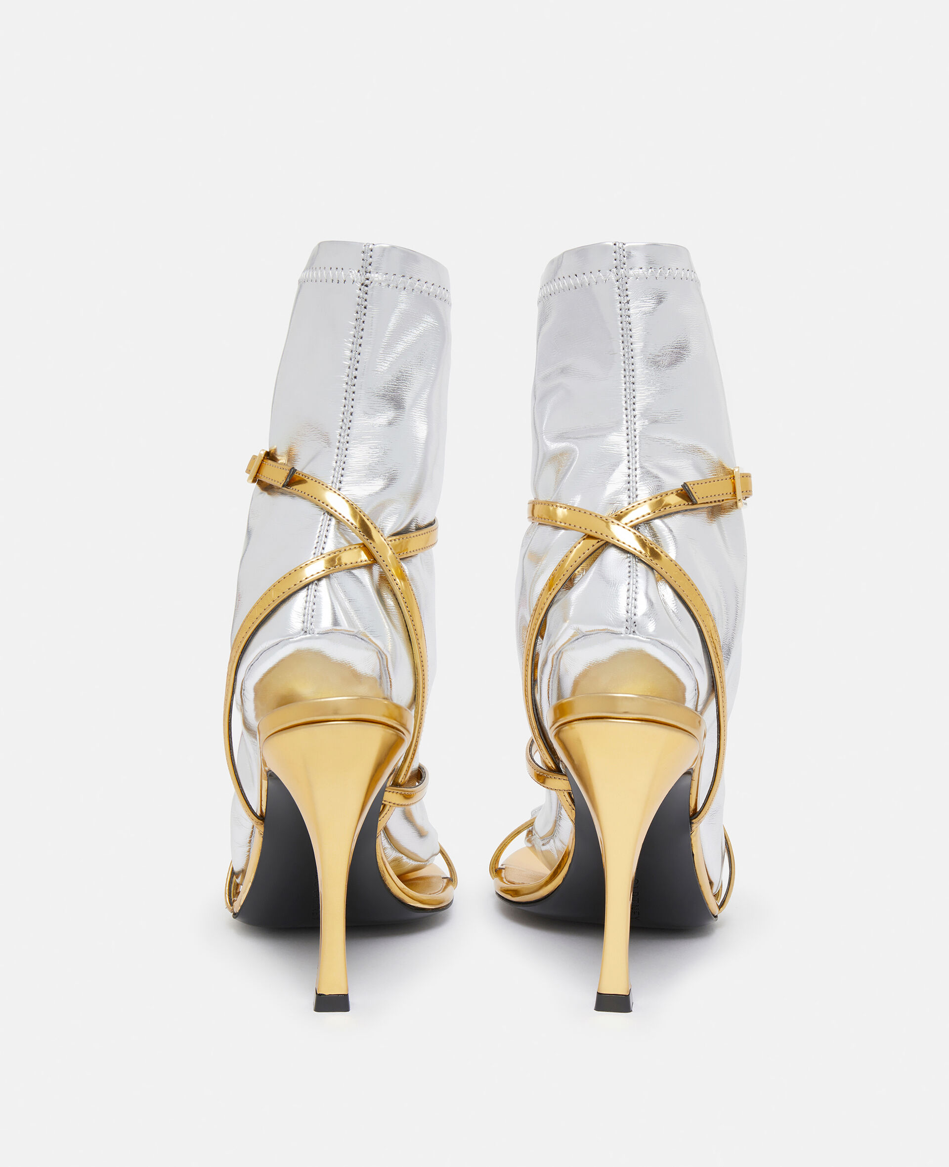 Bottes à talons style chaussettes double chrome-Multicoloured-large image number 2