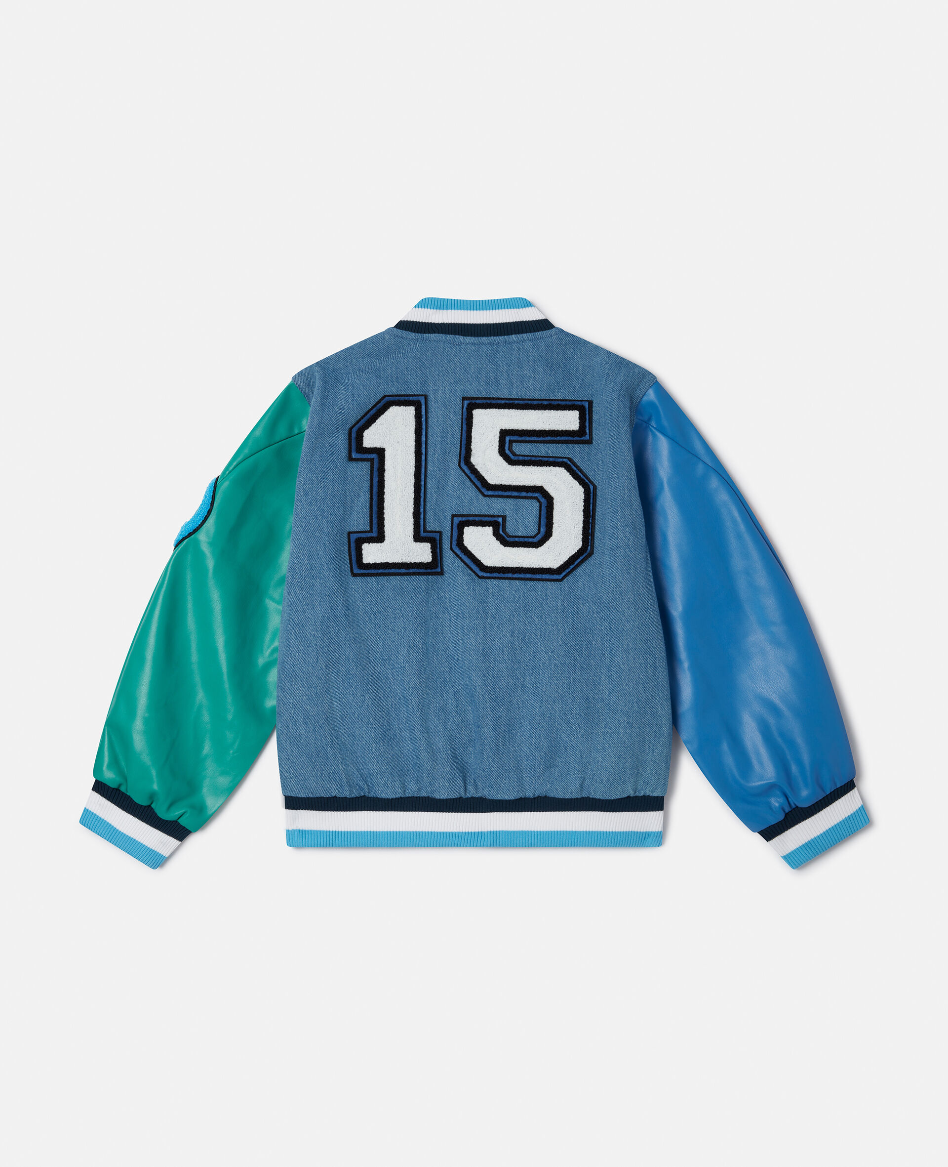 Brand Initials Embroidered Varsity Bomber Jacket-Multicoloured-large image number 2