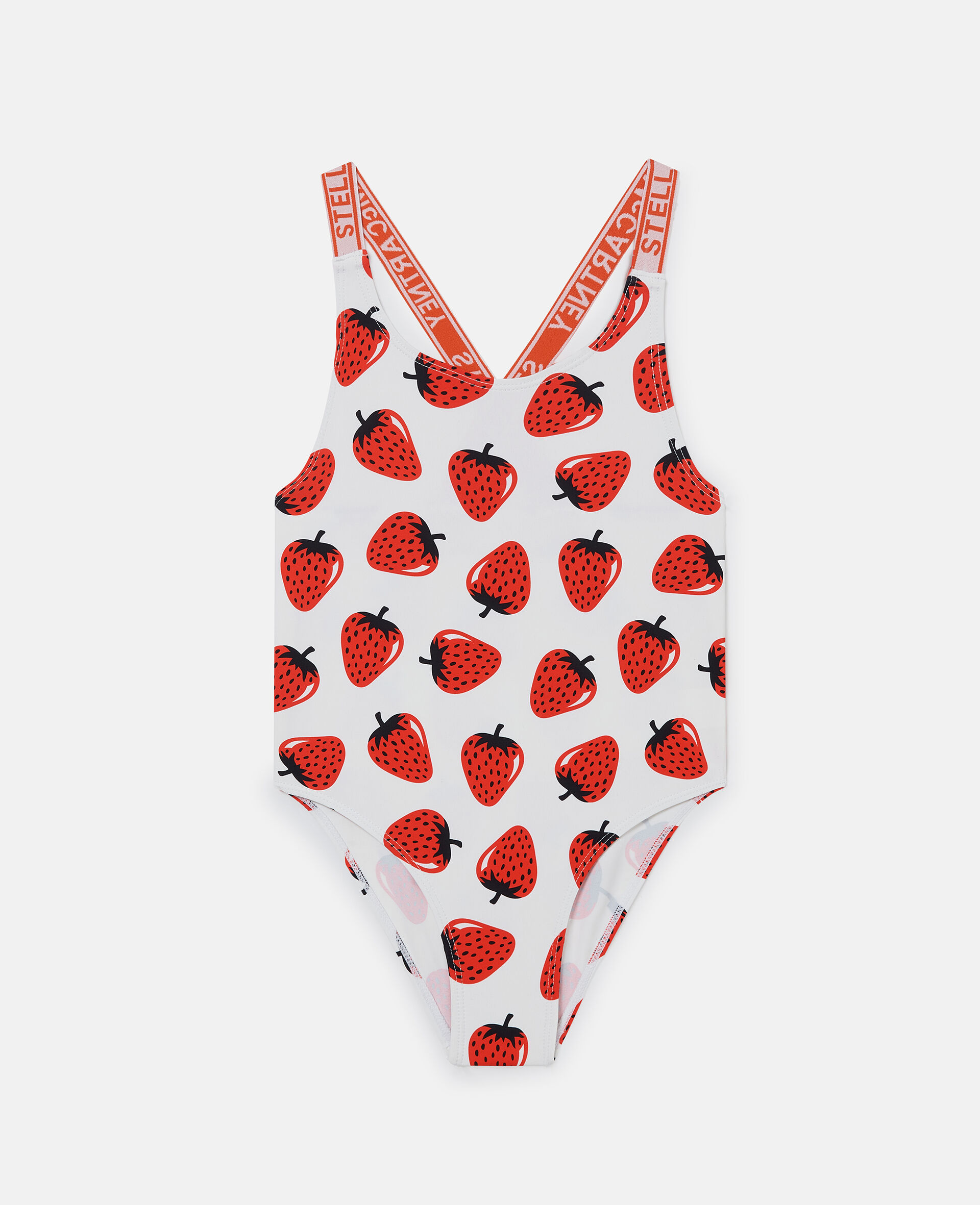 Strawberry Print Swimsuit-Cream-large image number 0