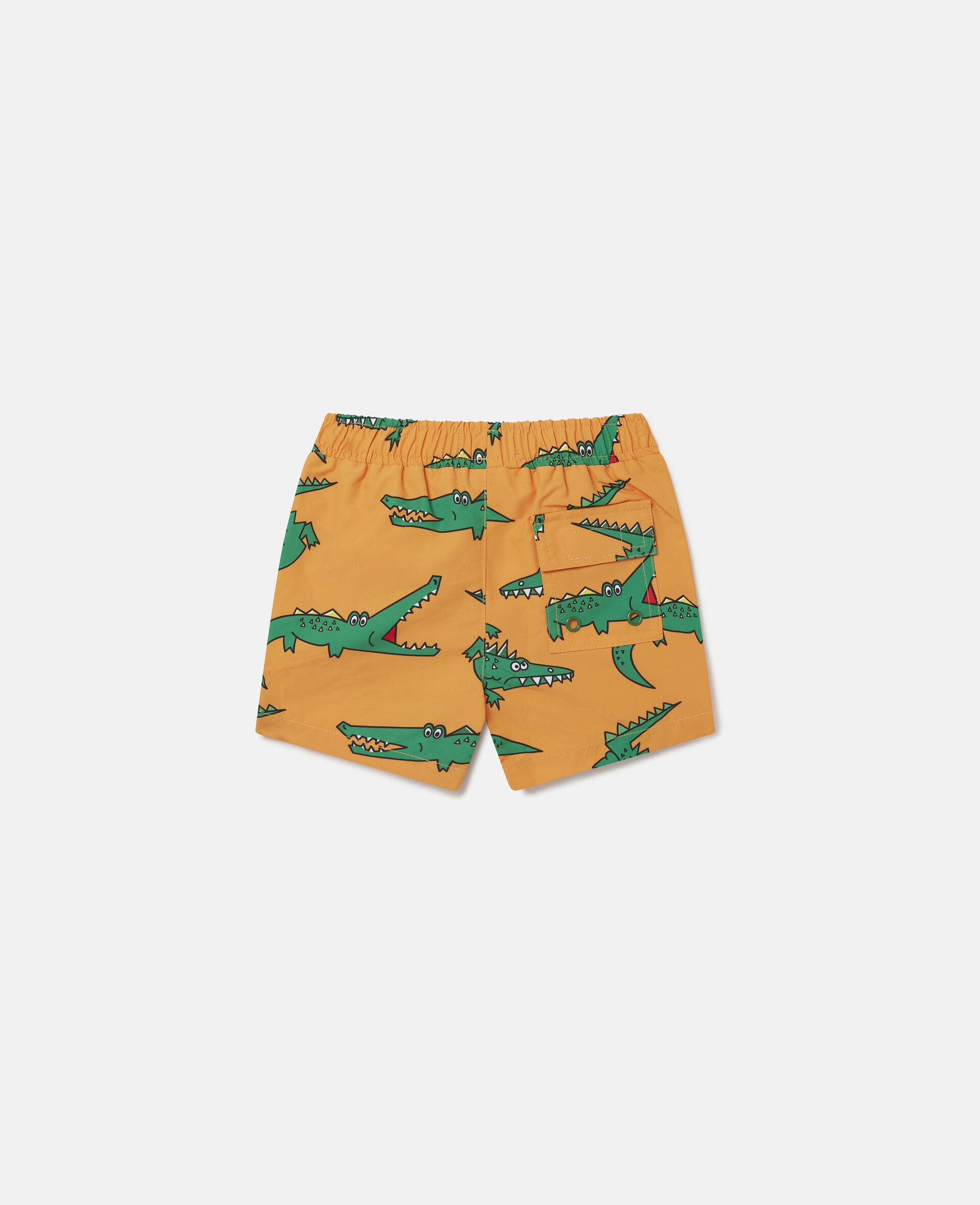 Crocodile Print All Over Swim Shorts-Orange-large image number 2