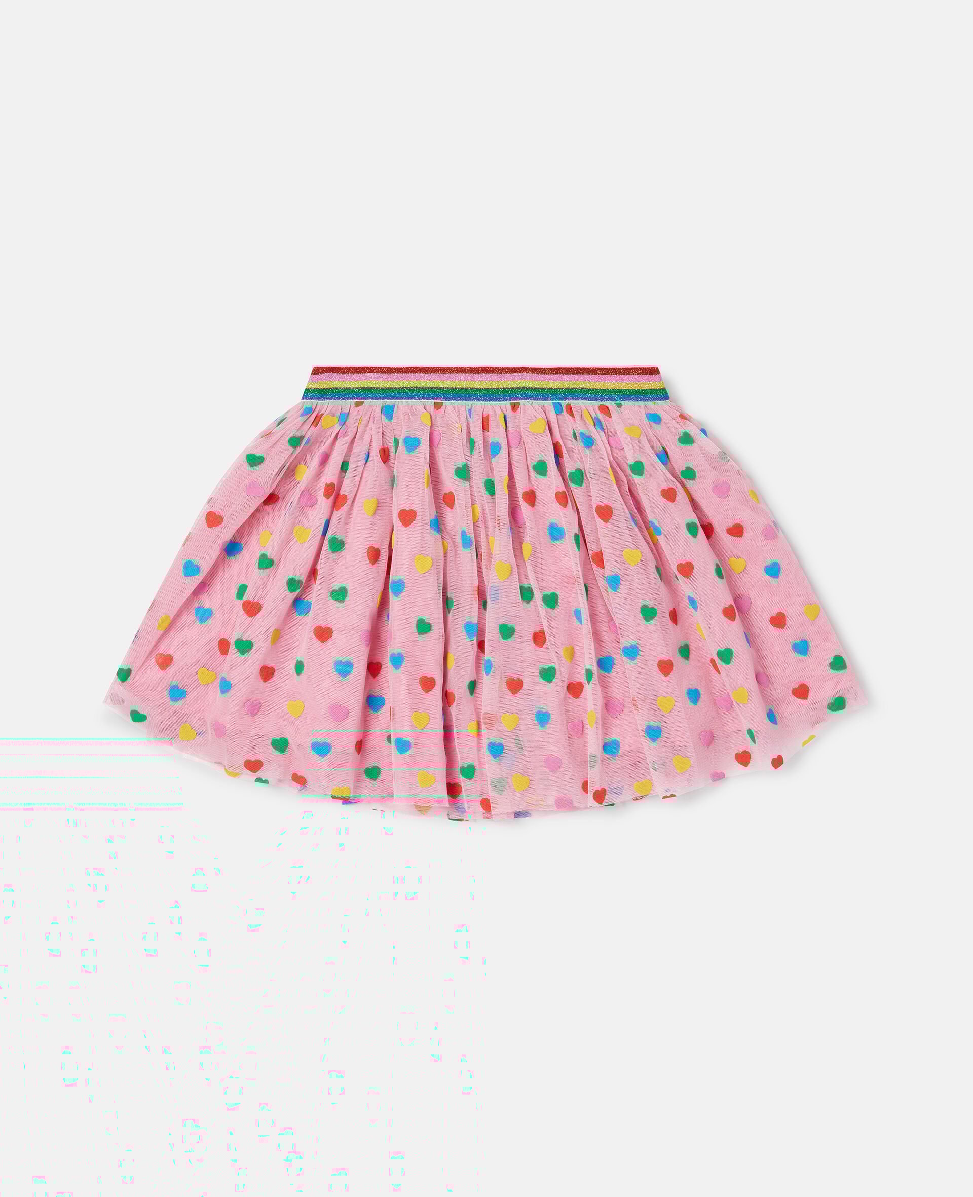 Heart Print Tutu Skirt-Pink-large image number 0