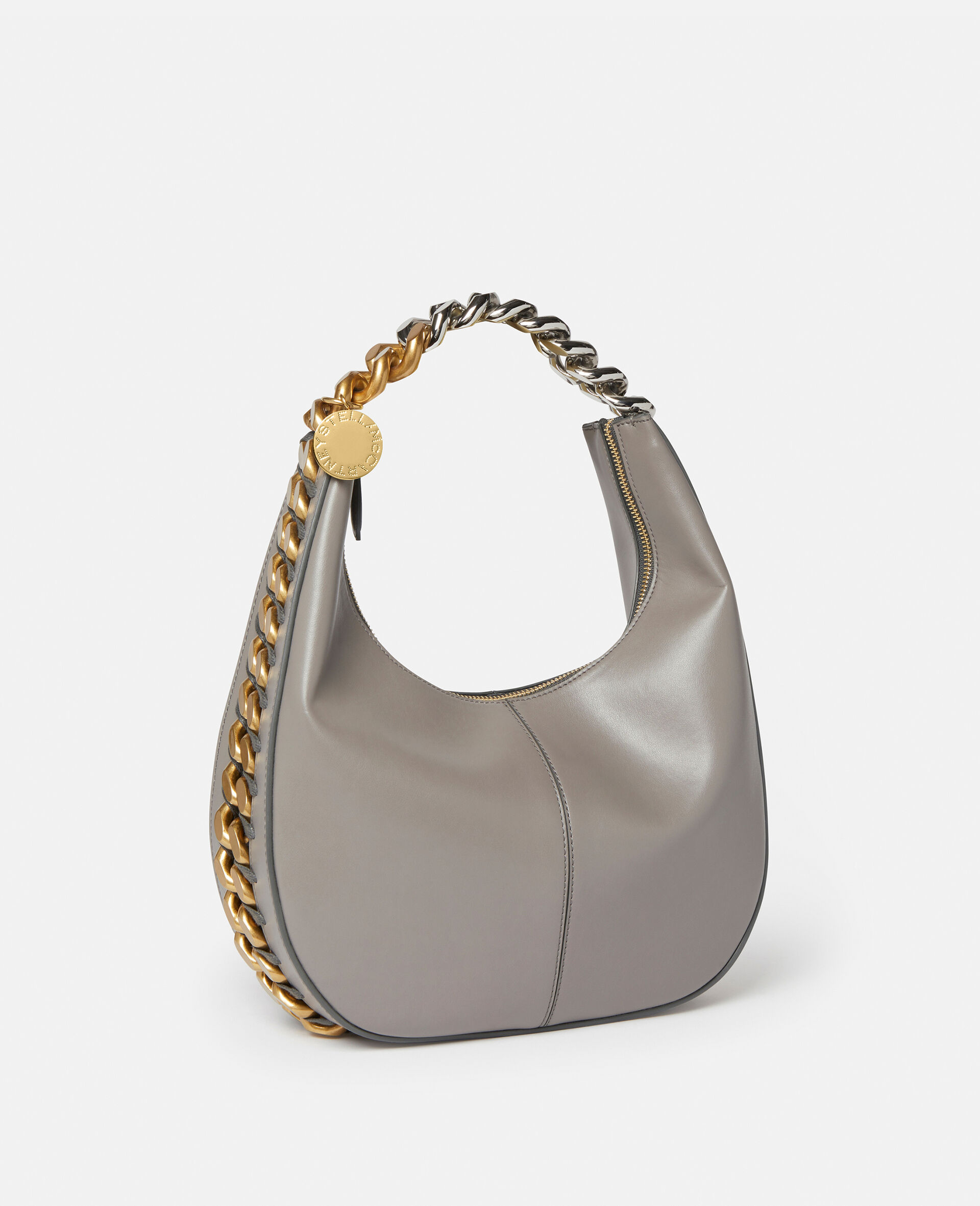 Frayme Small Zipped Shoulder Bag-Black-large image number 2