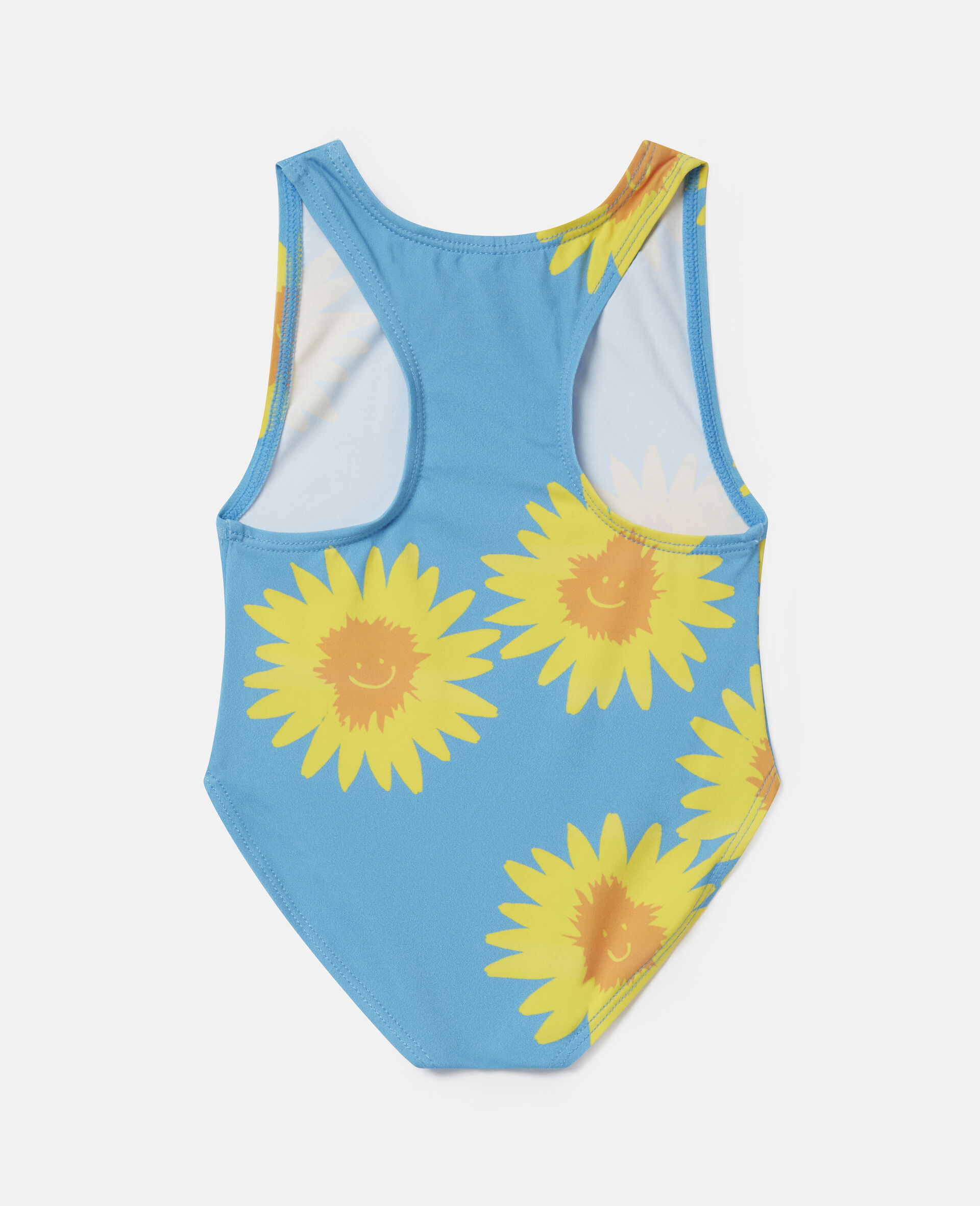 Sunflower Print Swimsuit-Blue-large image number 2