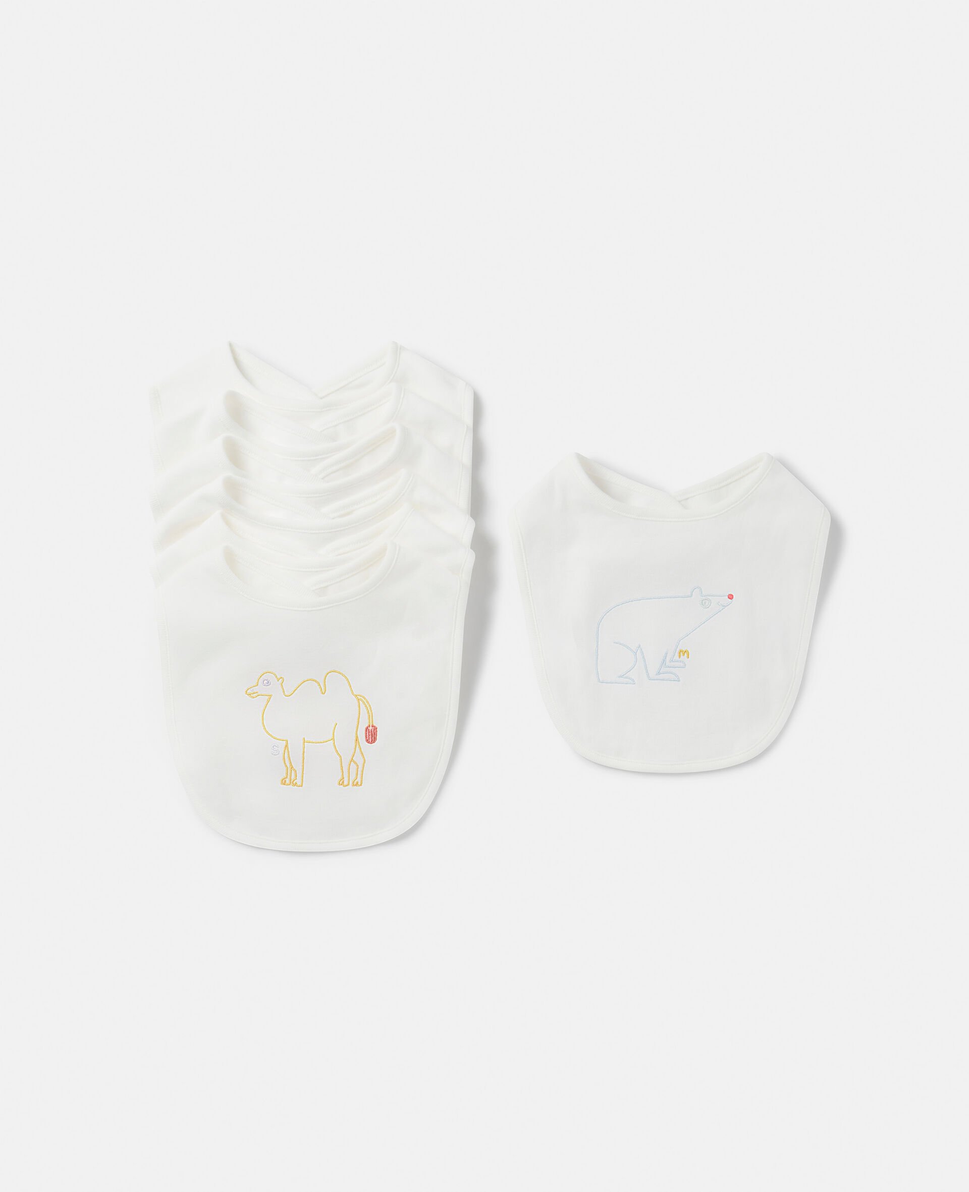 7 Pack of Animal Print Days of the Week Bibs-White-large image number 0