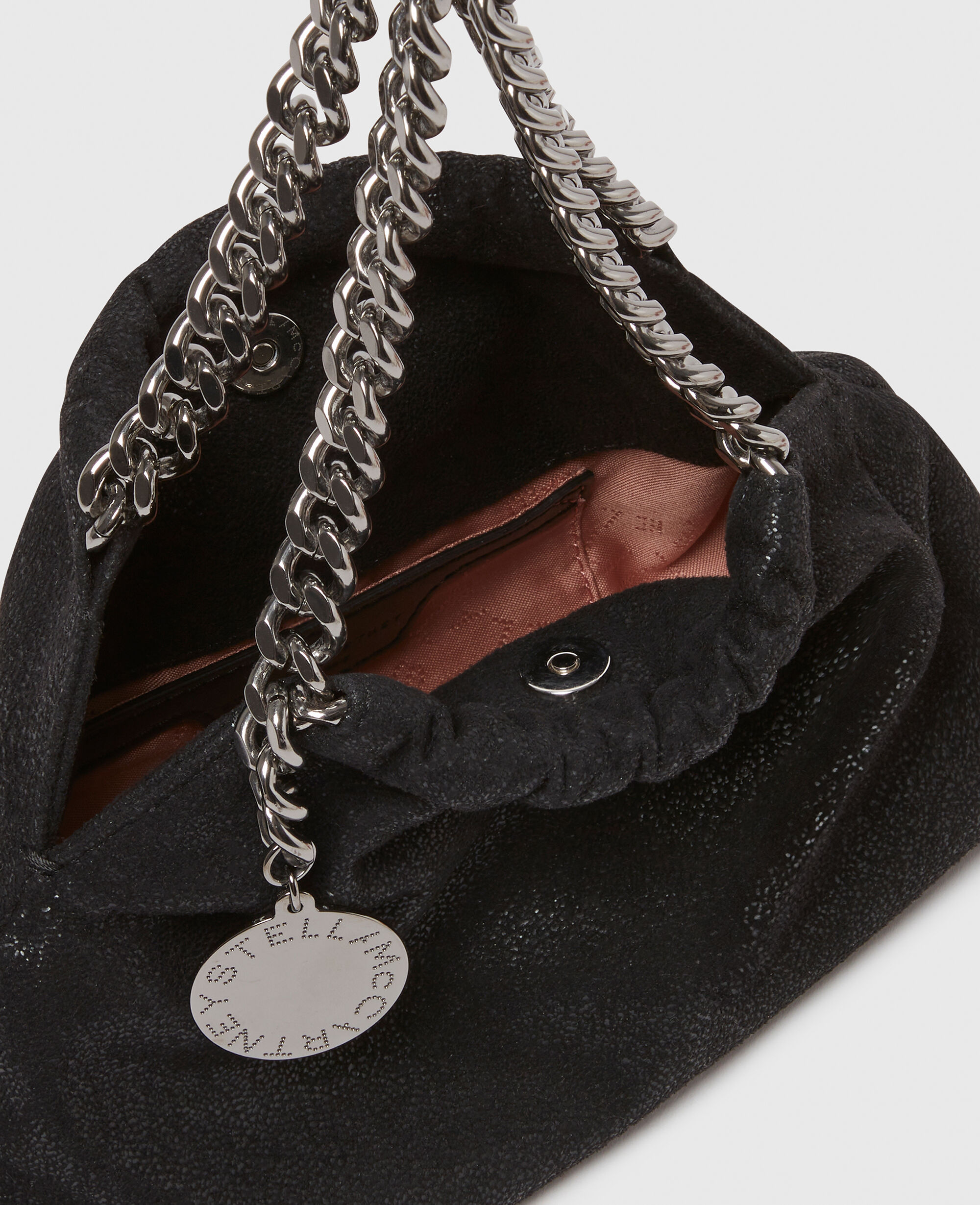 Women Black Falabella Drawstring Crossbody Bag | Stella