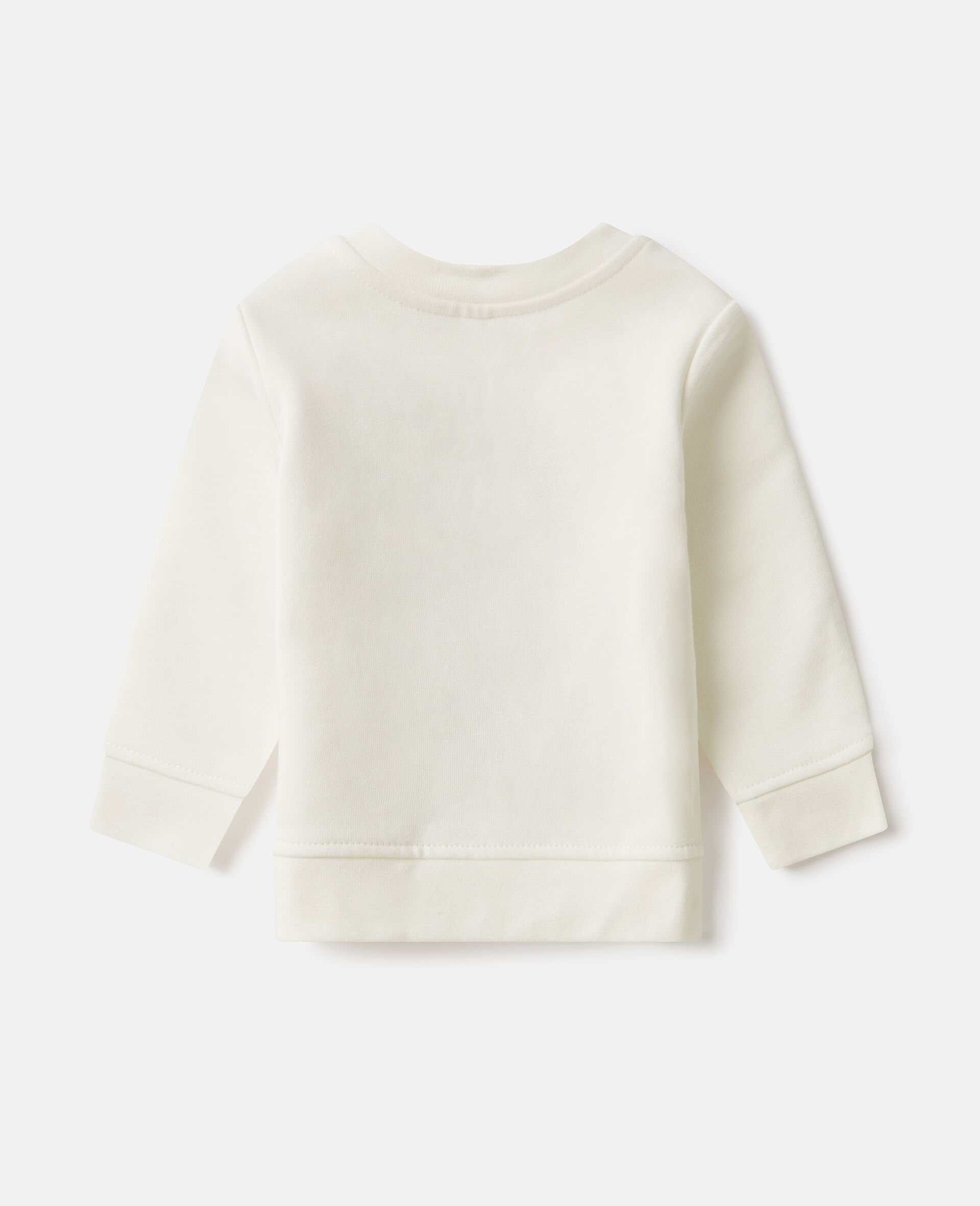 Flower Graphic Crewneck Sweatshirt-White-large image number 2