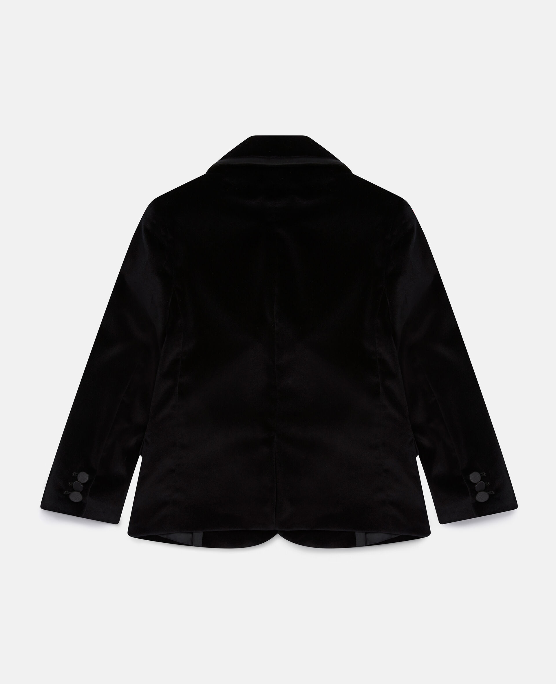 Organic Cotton Velvet Jacket-Black-large image number 1