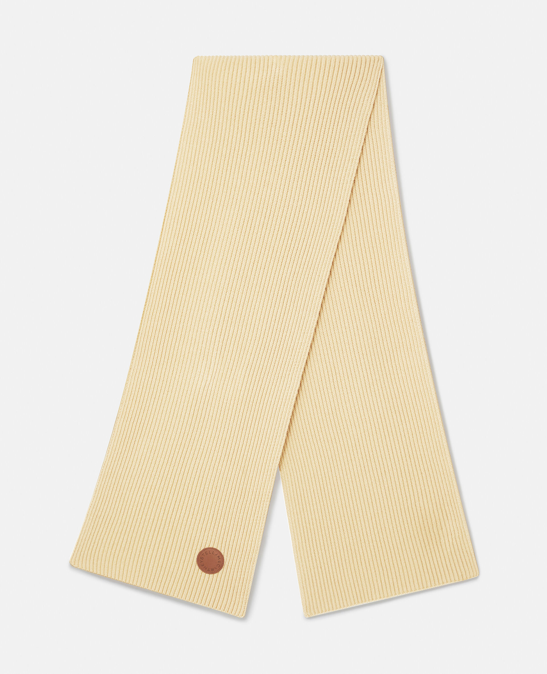 Foulard cotele avec logo-Jaune-medium