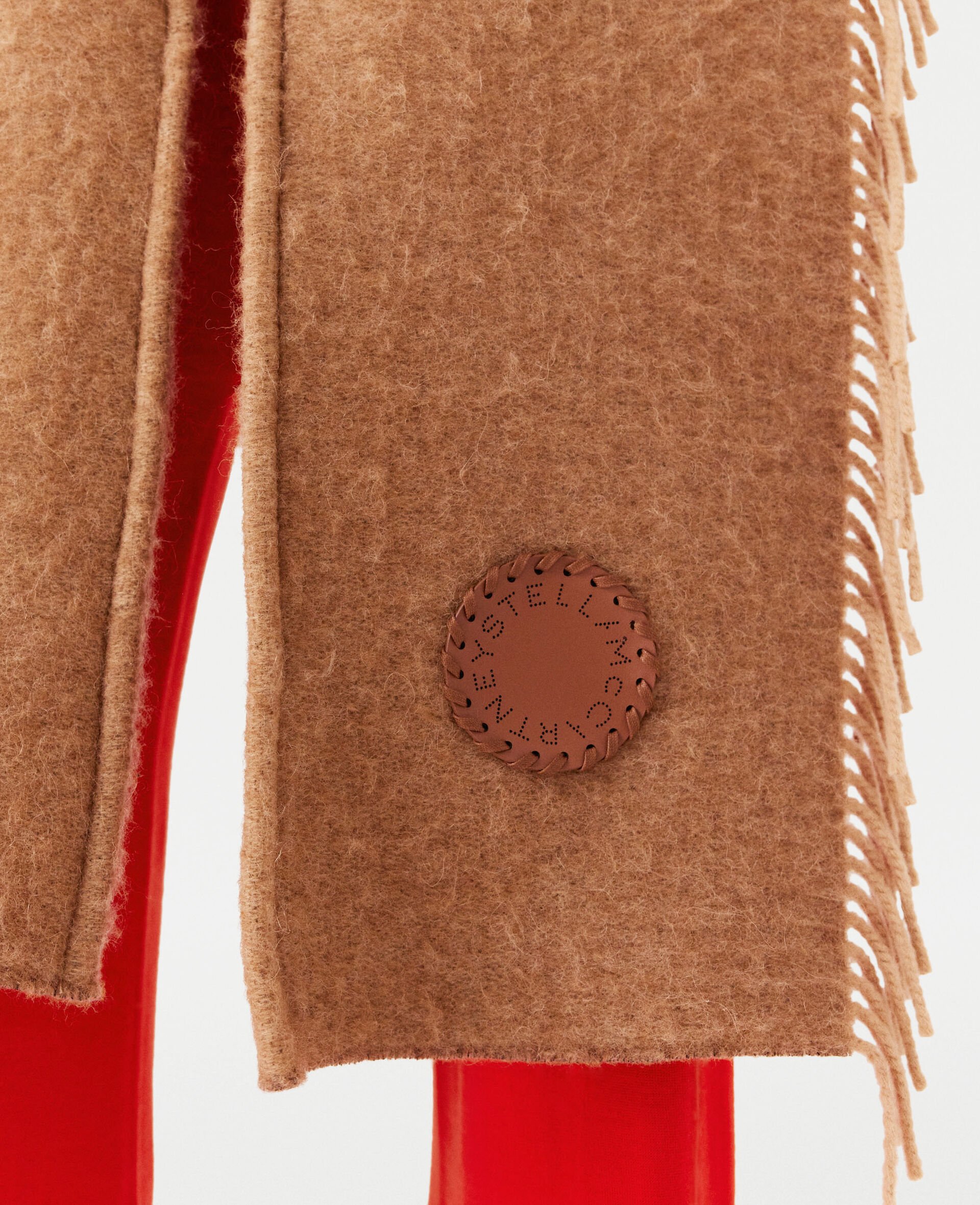 Fringed Logo Scarf-Brown-large Fringed Logo Scarf-Brown-large image number 2