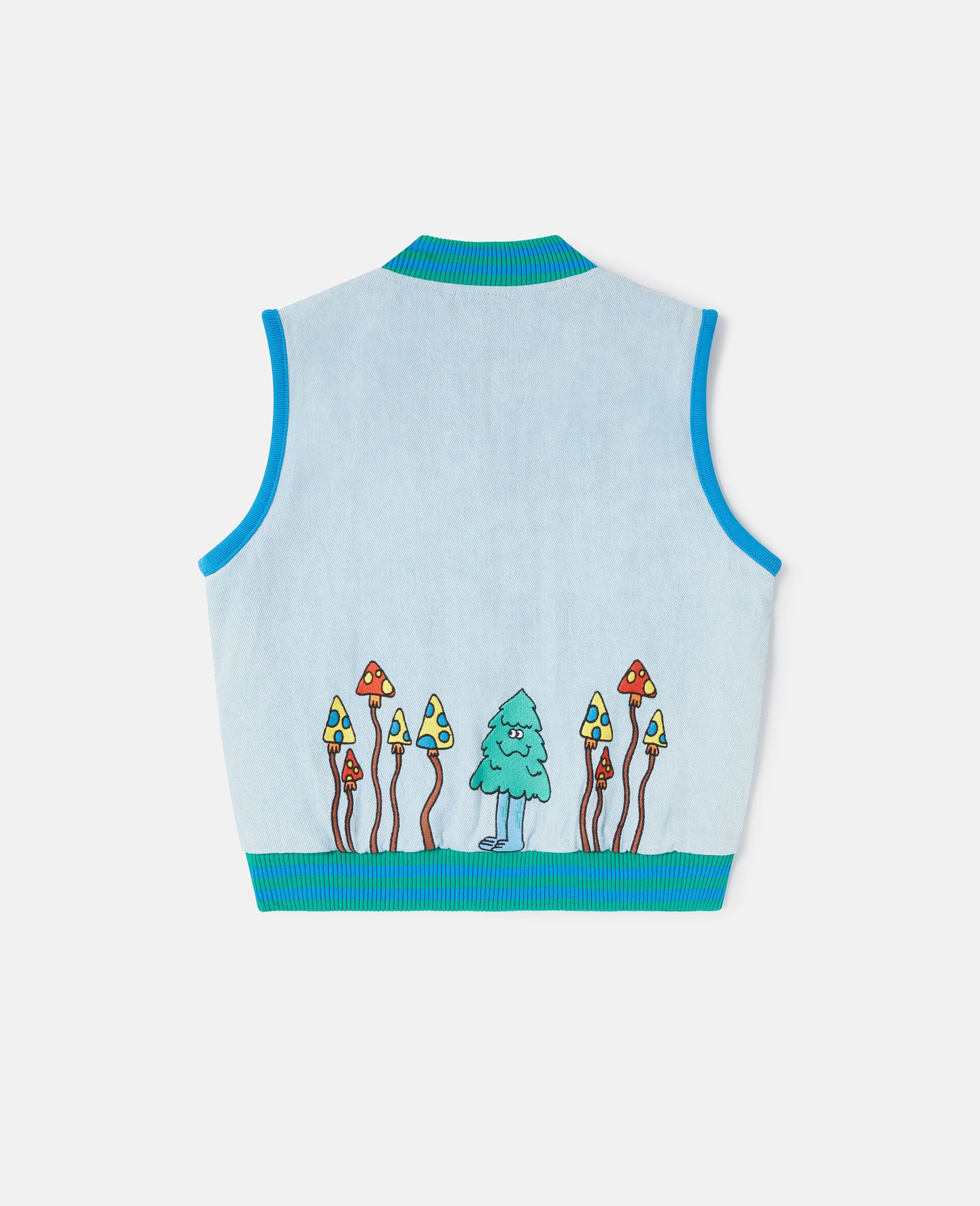 Woodland Friends Sleeveless Jacket-Blue-large Woodland Friends Sleeveless Jacket-Blue-large image number 2