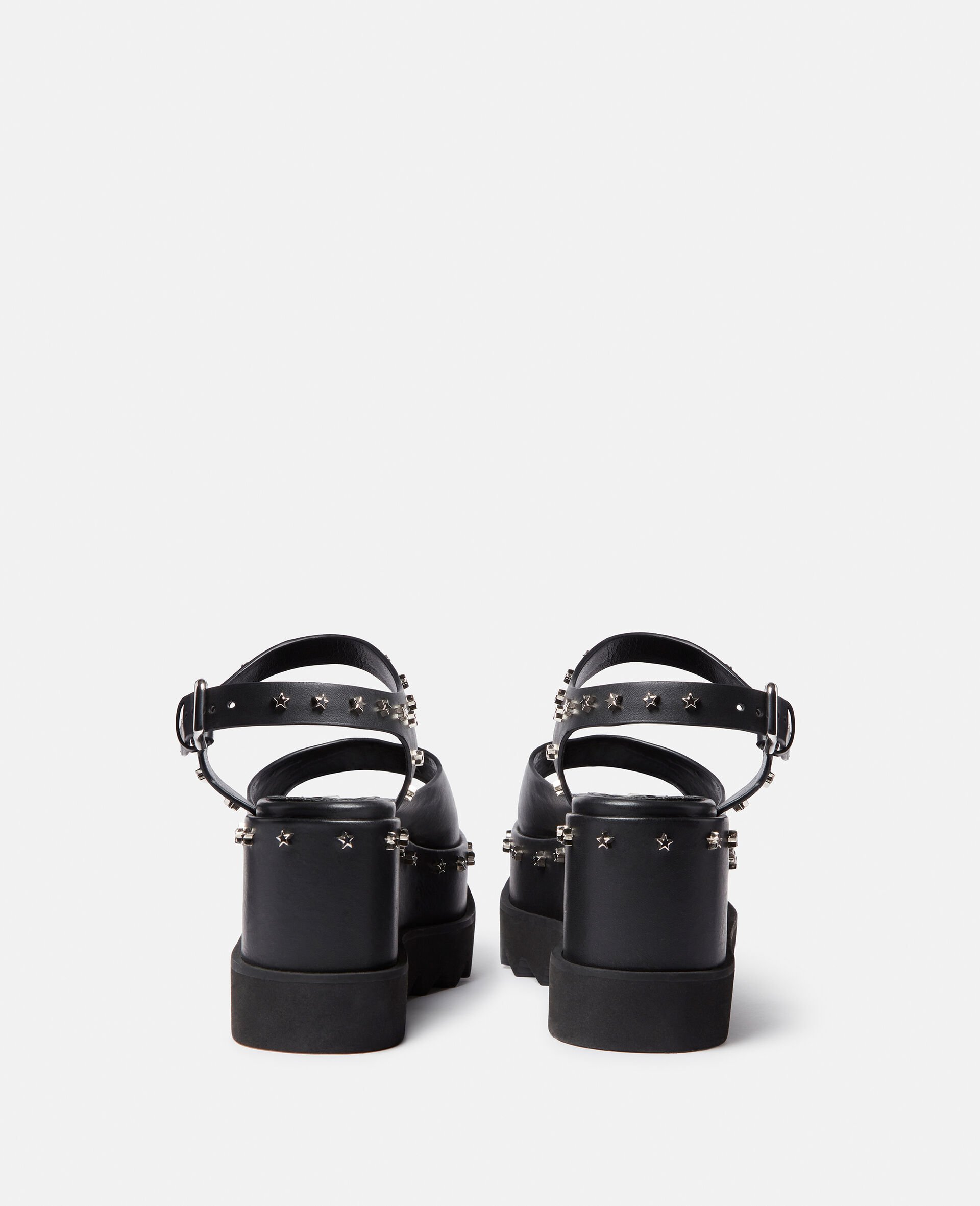 Elyse Star Stud Platform Sandals-Black-large image number 1