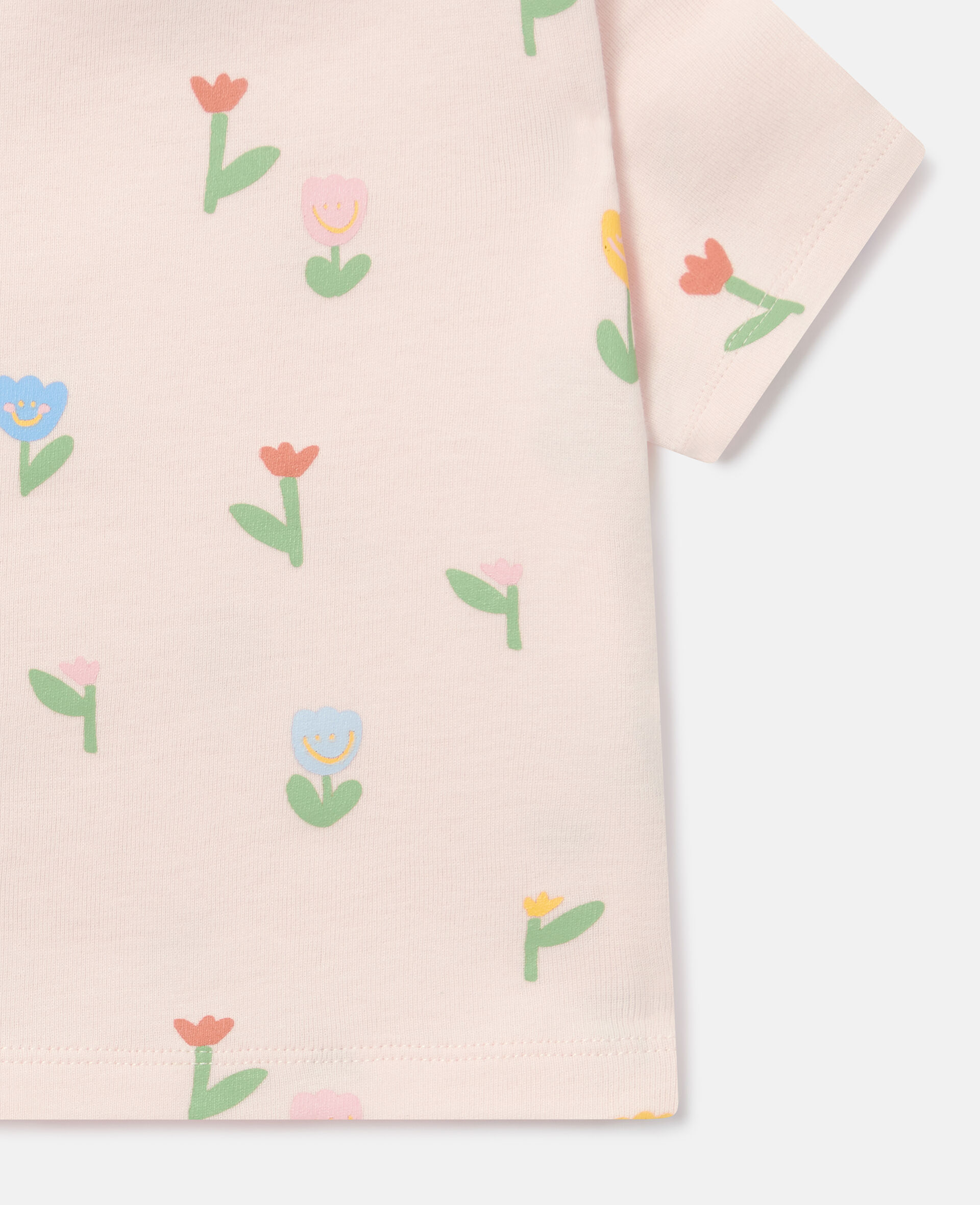 Floral Print T-Shirt-Pink-large image number 3