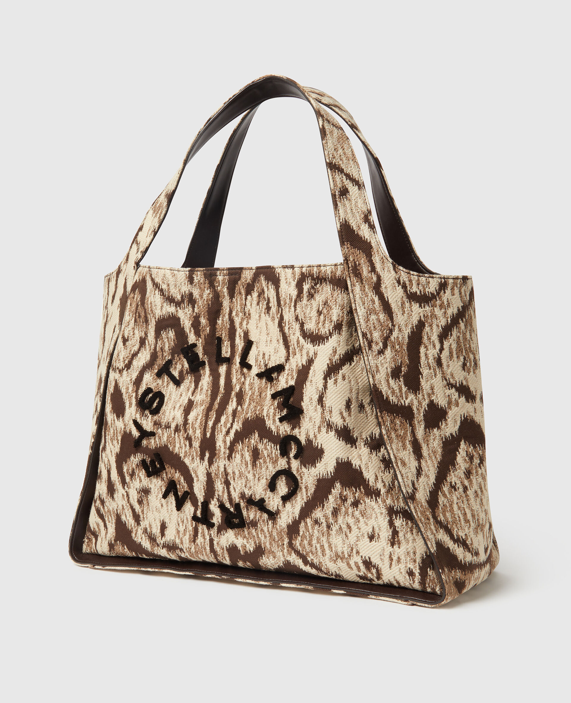Logo Large Cloud Leopard Tote Bag-Brown-large image number 1