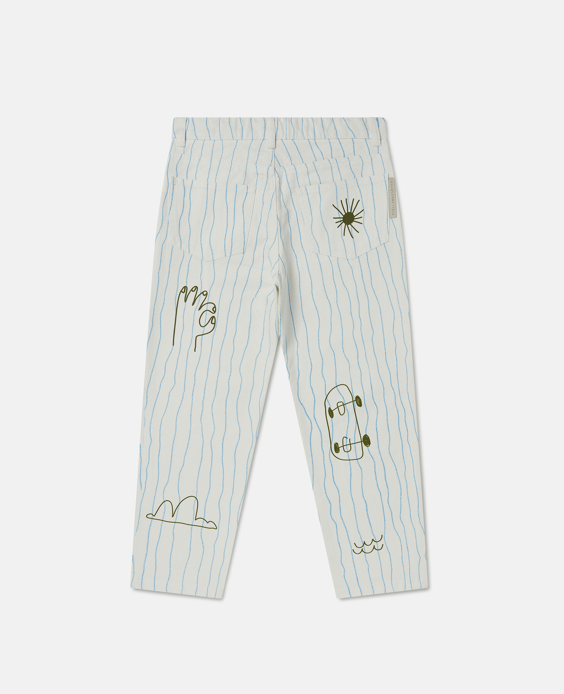 Skateboard Print Jeans-Cream-large image number 2