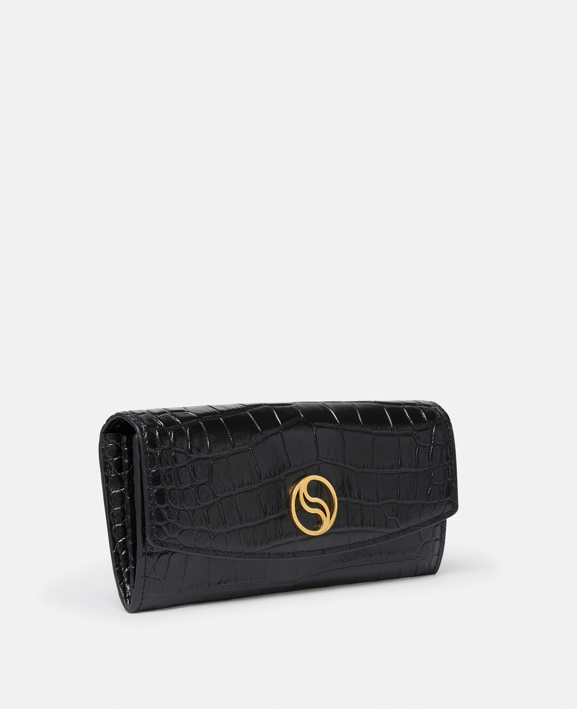 STELLA MCCARTNEY S ウェーブ フラップ ウォレット ブラック 0be867d6f772a9721875210df9a20c