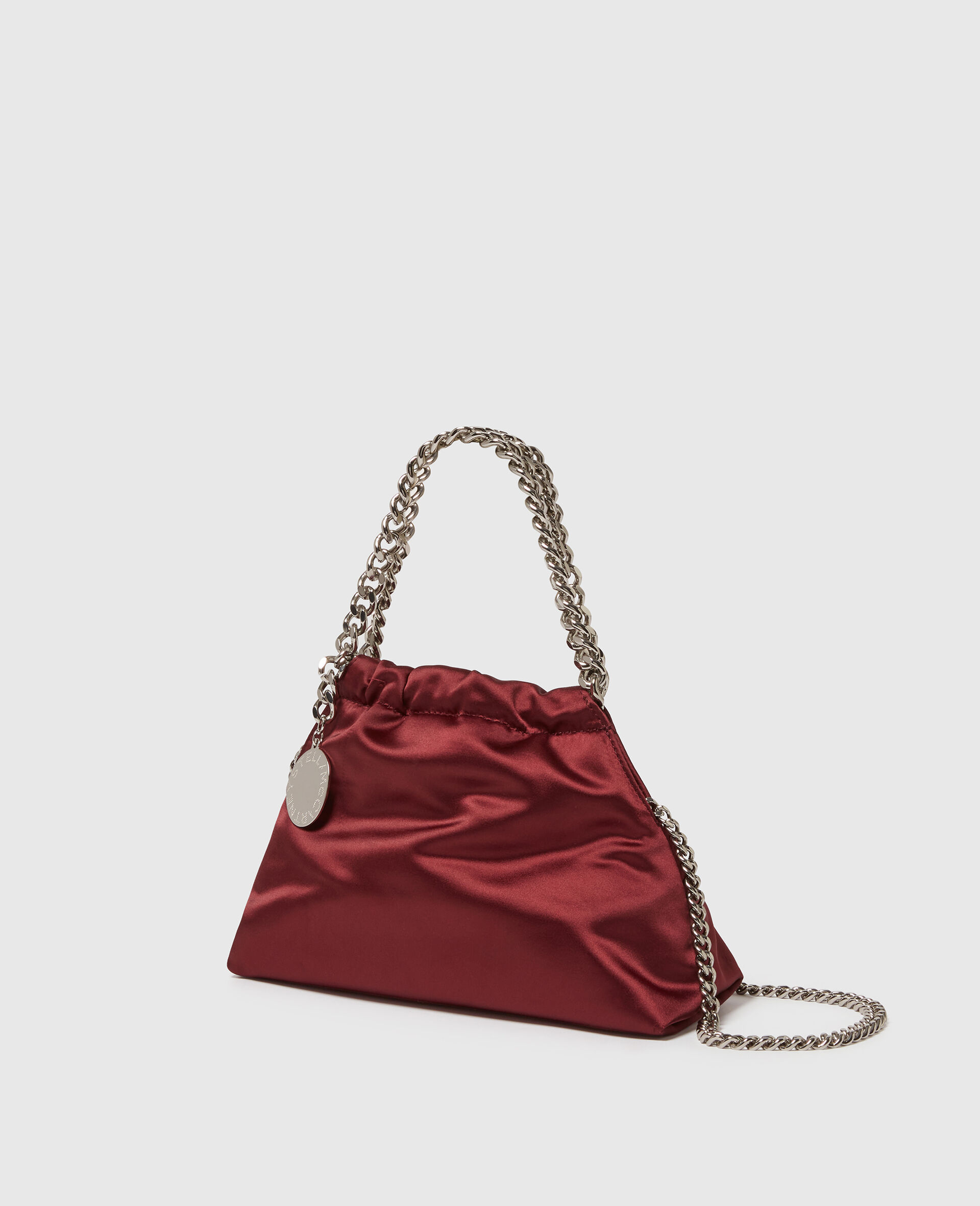 Falabella Satin Drawstring Crossbody Bag-Red-large image number 1