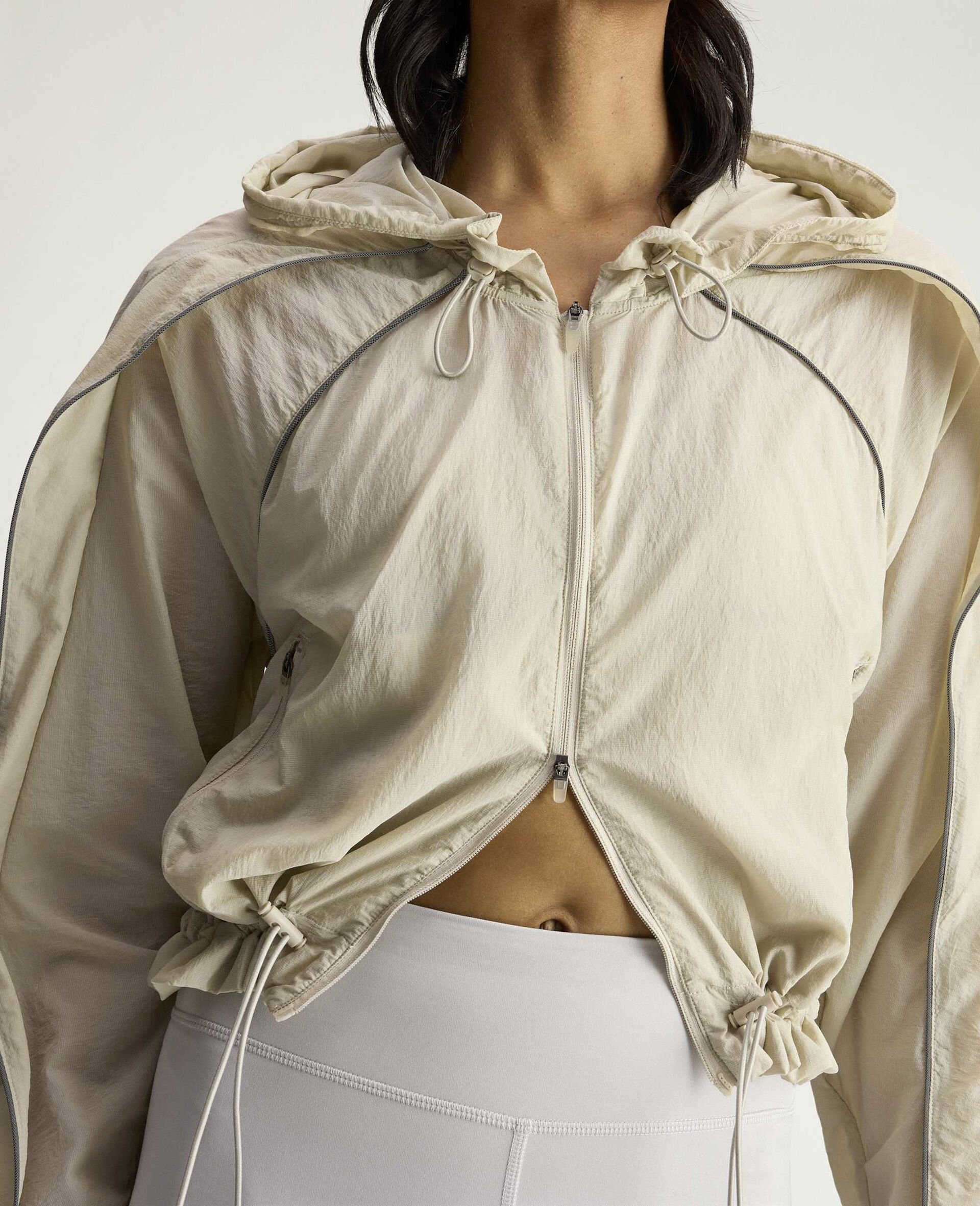 TruePace Hooded Running Jacket-Beige-large image number 2