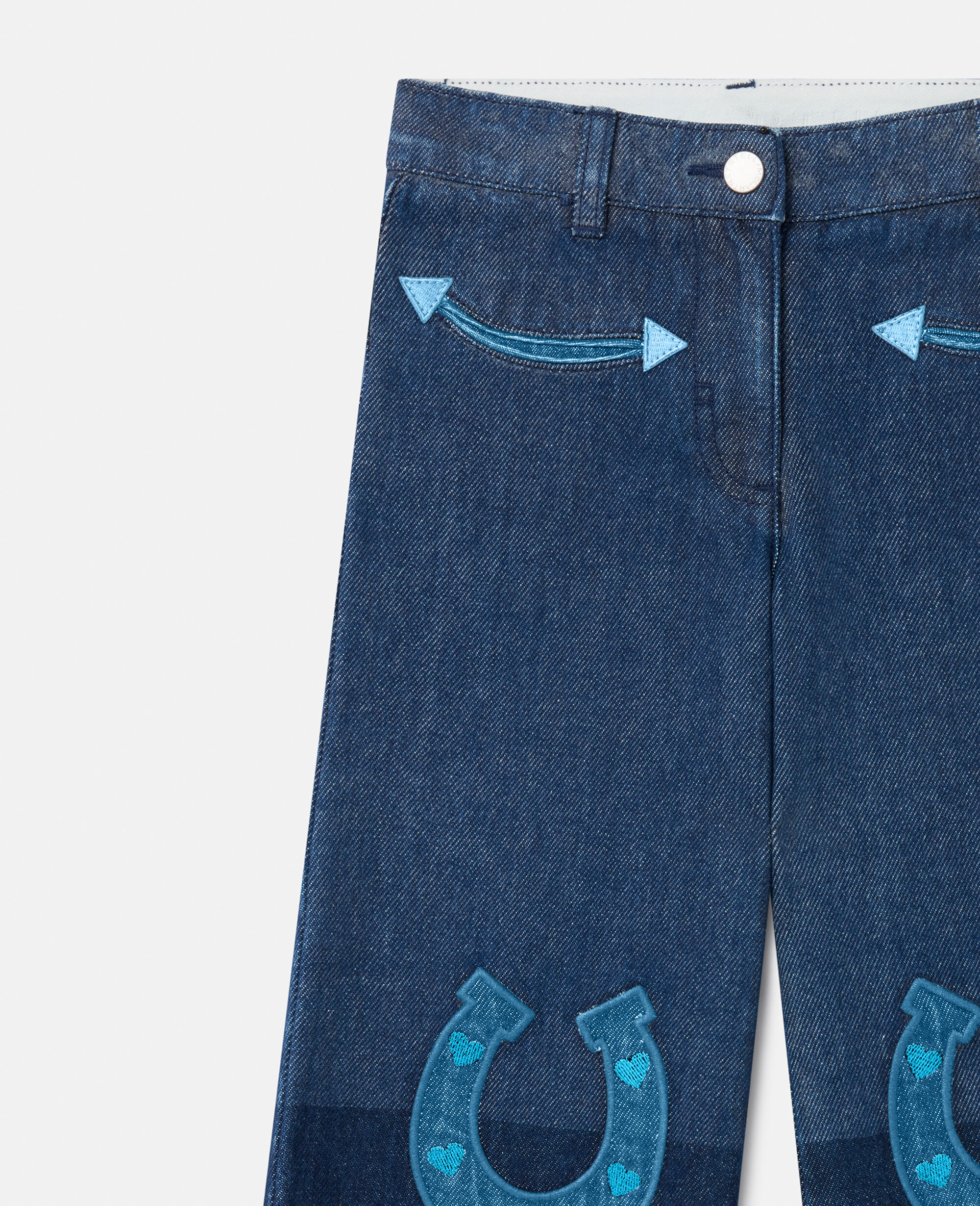 Women ブルー ホースモチーフ デニム ジーンズ | Stella