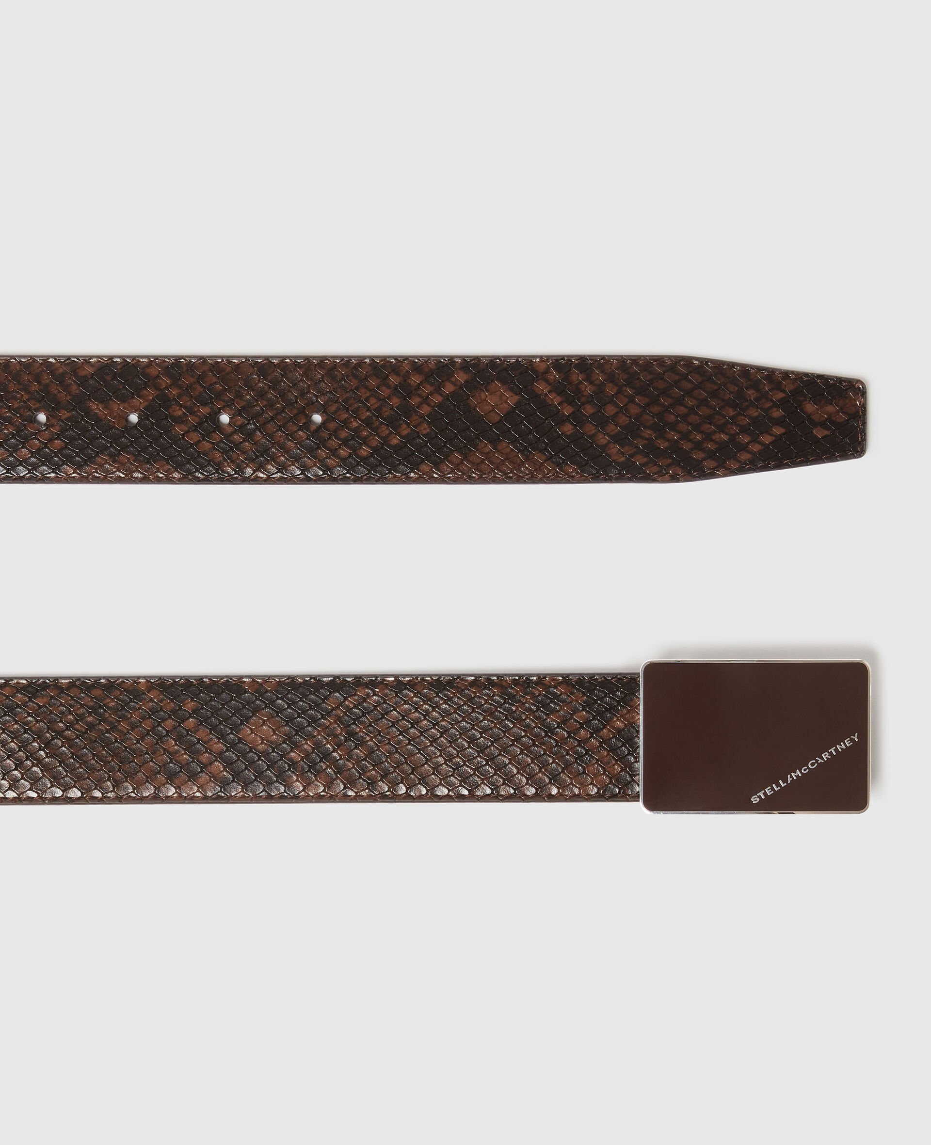 Reversible Snake Double-Faced Belt-Brown-medium Reversible Snake Double-Faced Belt-Brown-medium
