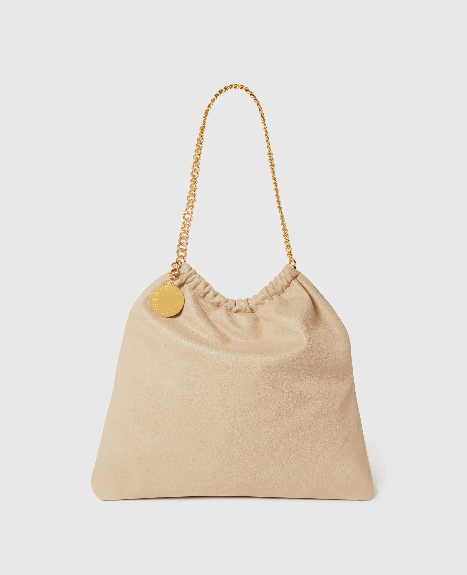Sac porte epaule avec cordon de serrage Falabella-Cream-medium