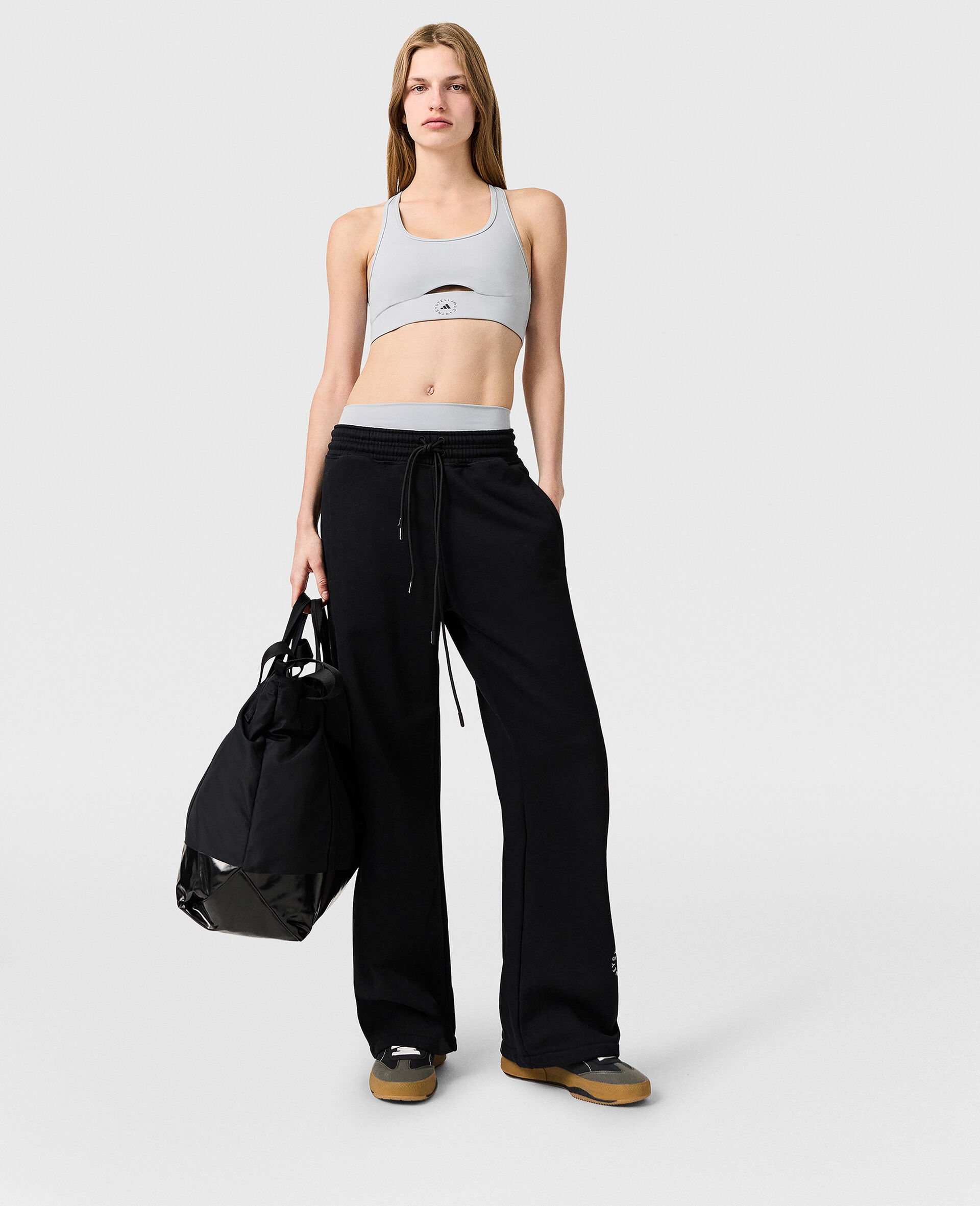 Pantalon de jogging droit avec logo-Noir-large image number 6