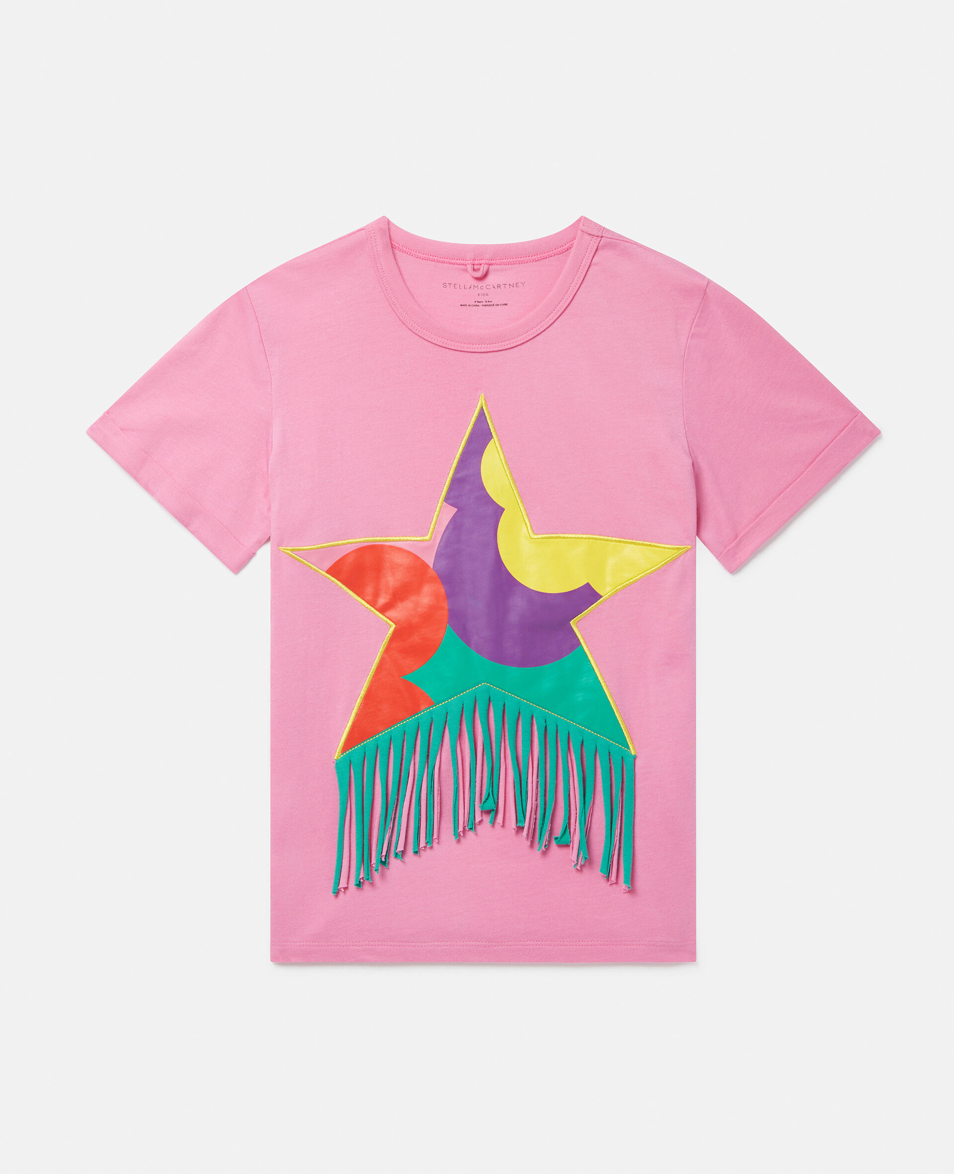 Fringed Star T-Shirt-Pink-large image number 0