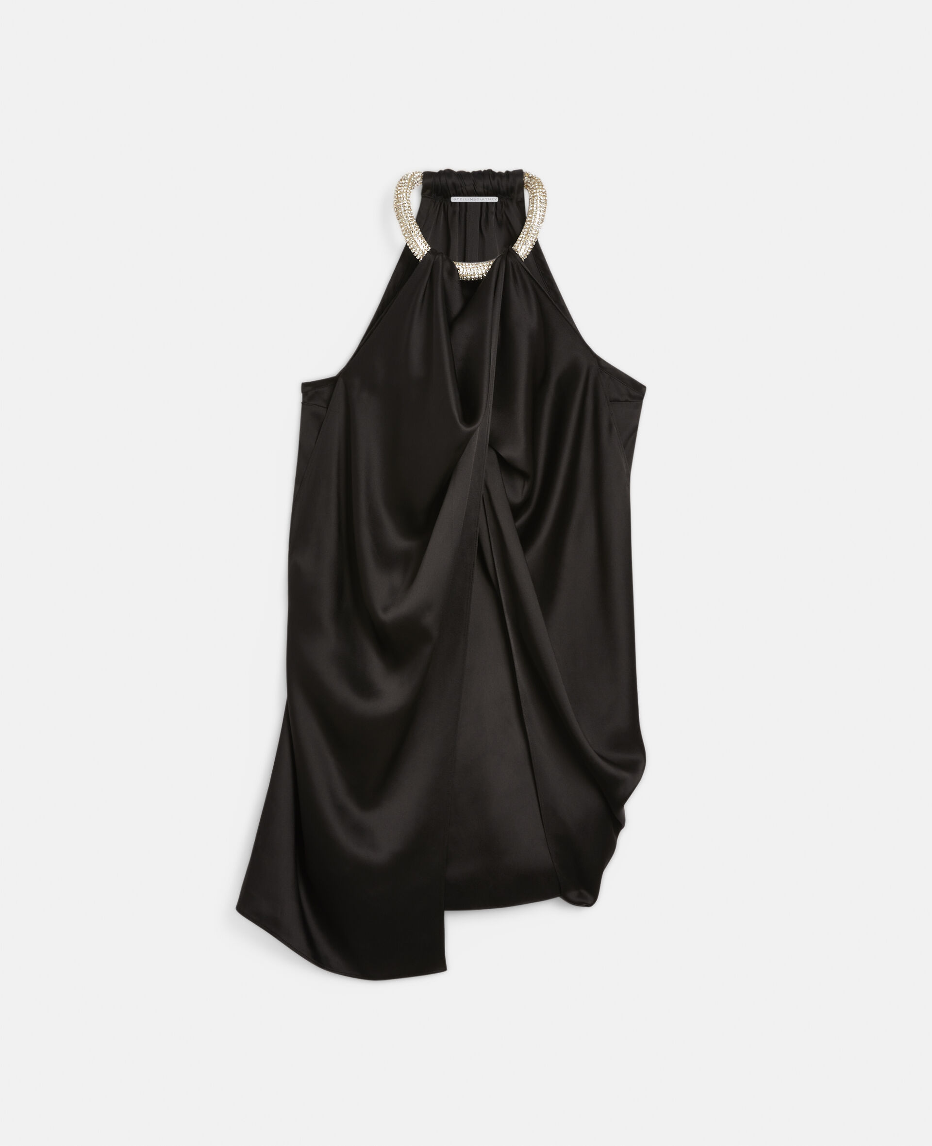 Diamond Choker Mini Dress-Black-large