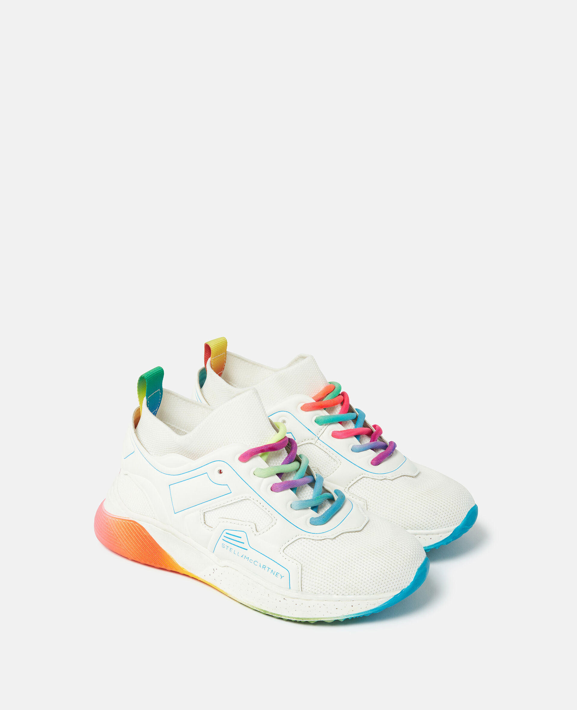 Moniker Print Lace-Up Trainers-Cream-large image number 1