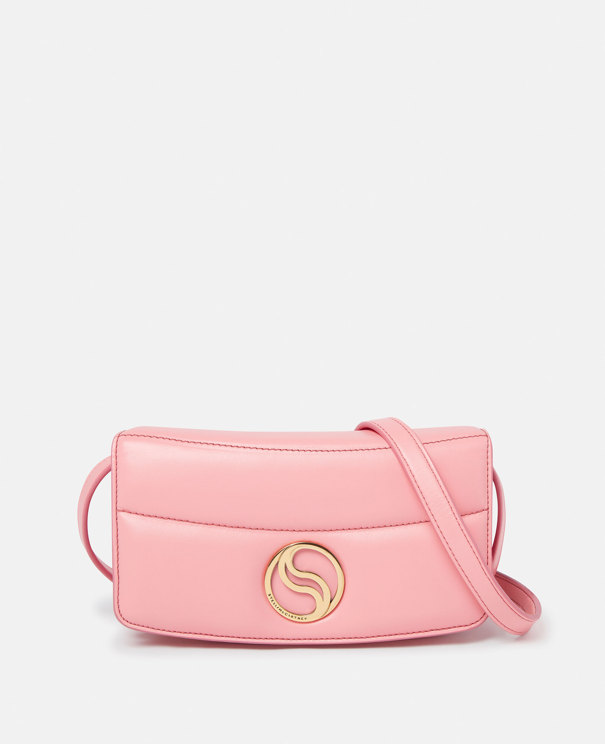 [STELLA McCARTNEY] ウォレット S ウェーブ ショルダーバッグ Stella McCartney S-Wave パデッド ショルダーバッグ | ブラック